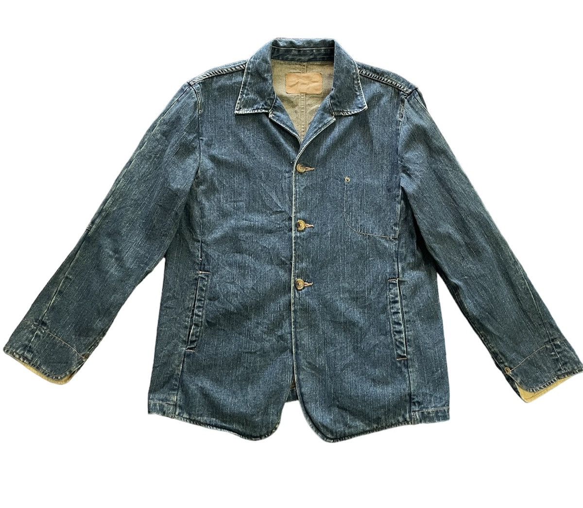 Vintage VINTAGE HIKORY CHORE DENIM JACKET Size US L / EU 52-54 / 3 - 1 Thumbnail