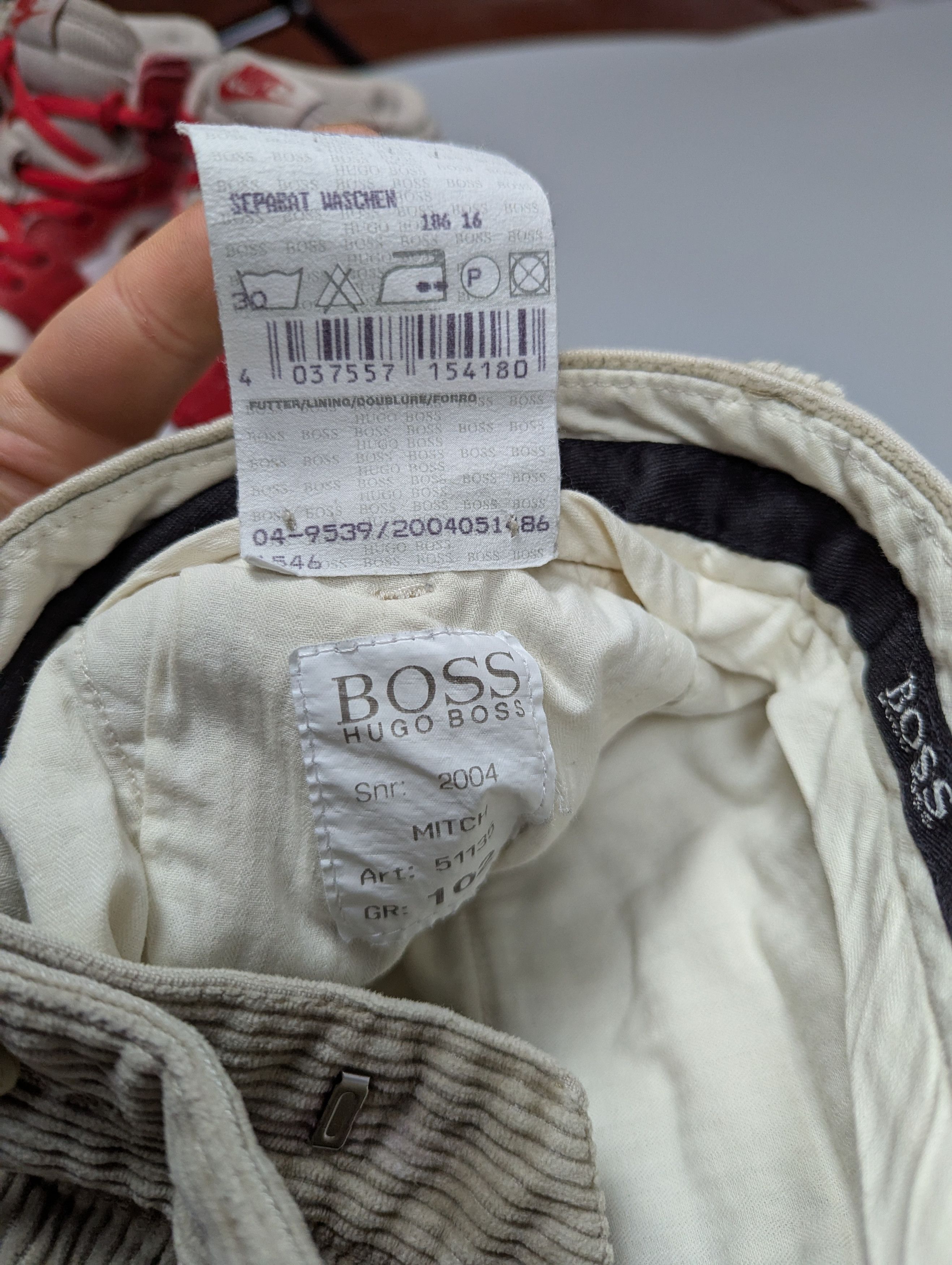 Hugo Boss × Vintage HUGO BOSS Mitch Vintage Straight Men's Corduroy Beige Pants Size US 34 / EU 50 - 12 Thumbnail
