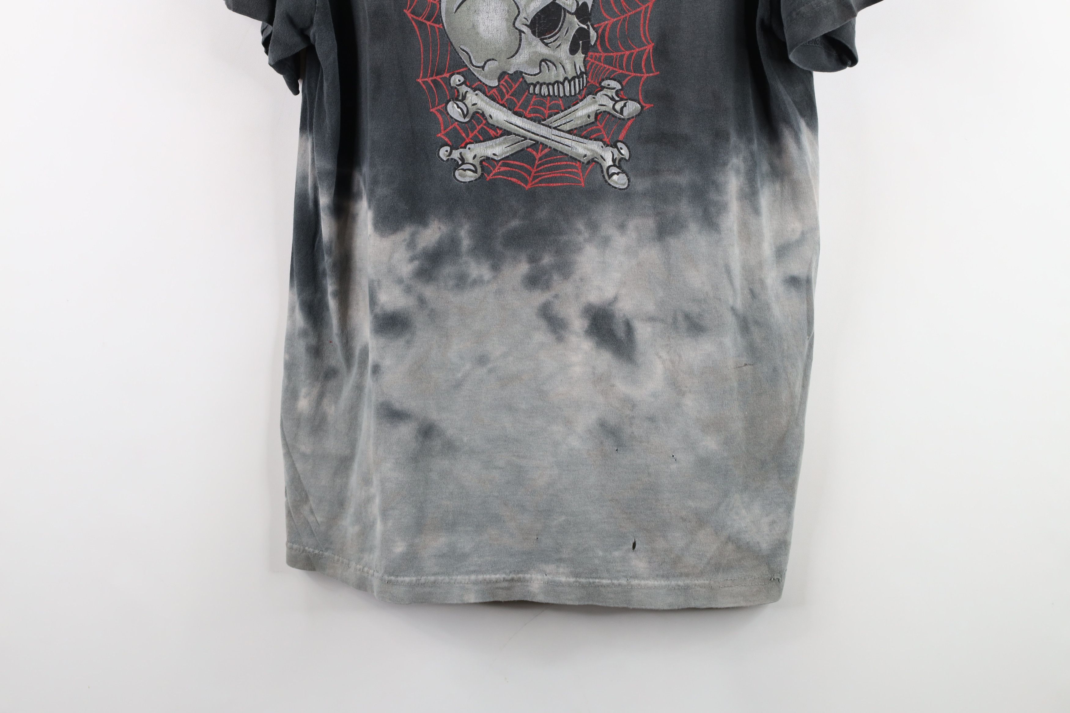 Vintage Vintage 90s Y2K Streetwear Acid Wash Skull Skeleton T-Shirt Size US S / EU 44-46 / 1 - 3 Thumbnail