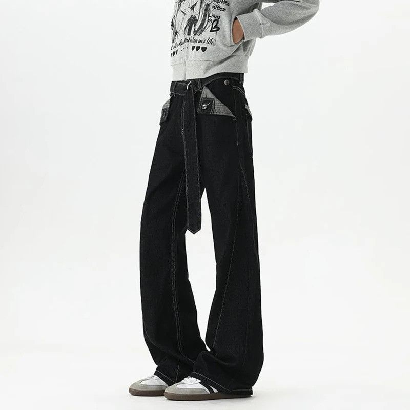 Japanese Brand Patchwork Wide Leg Denim Size US 32 / EU 48 - 4 Thumbnail
