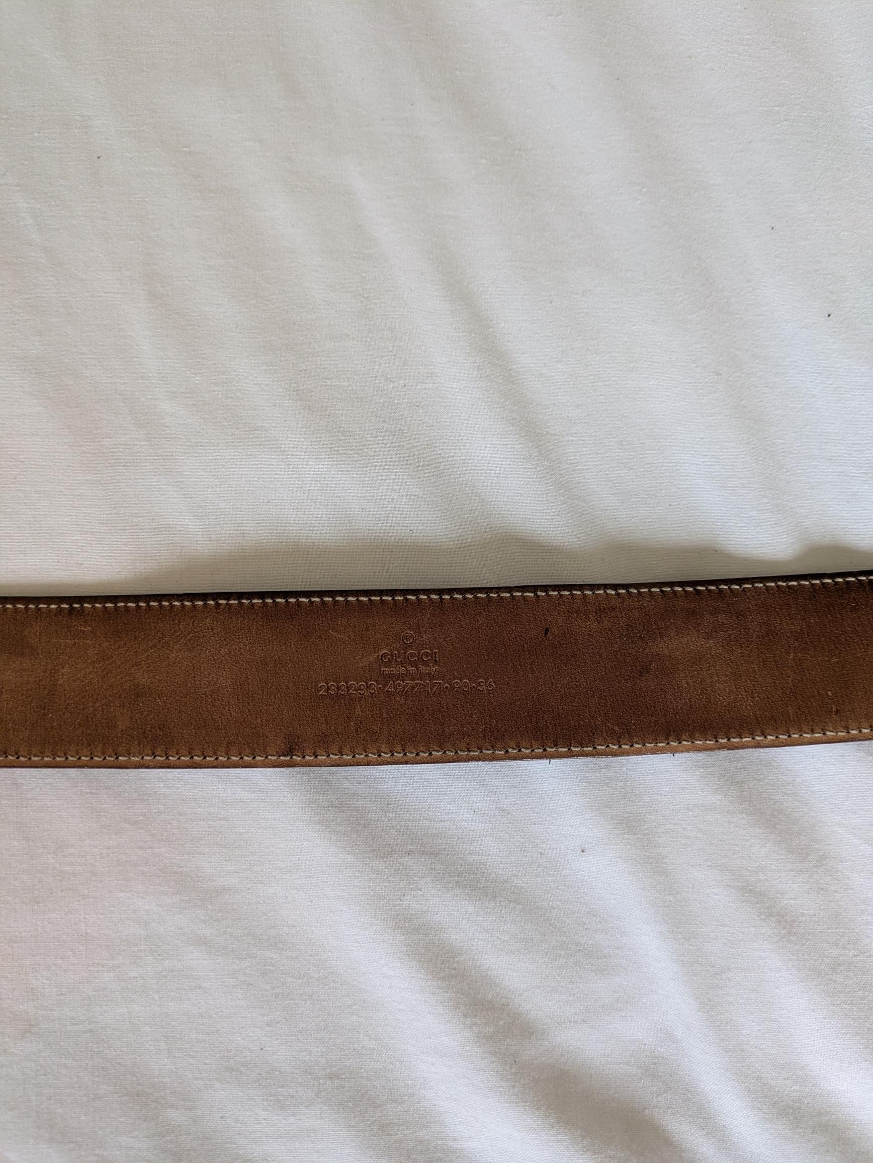 Gucci Gucci Snakeskin belt Size 36" fits a 32" waist Size 36 - 4 Thumbnail