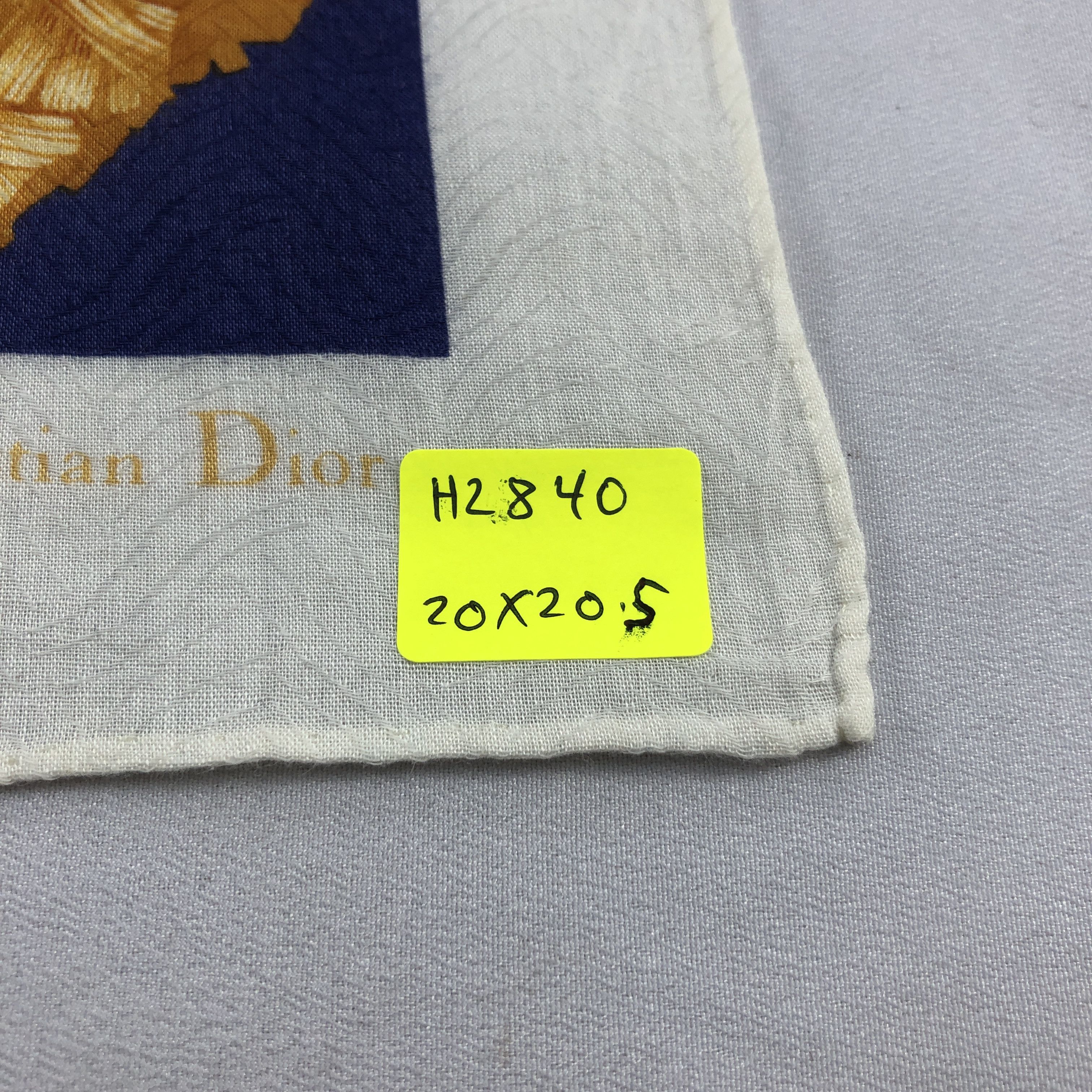 Christian Dior Monsieur Christian Dior Handkerchief Neckerchief Bandana H2840 Size ONE SIZE - 6 Thumbnail
