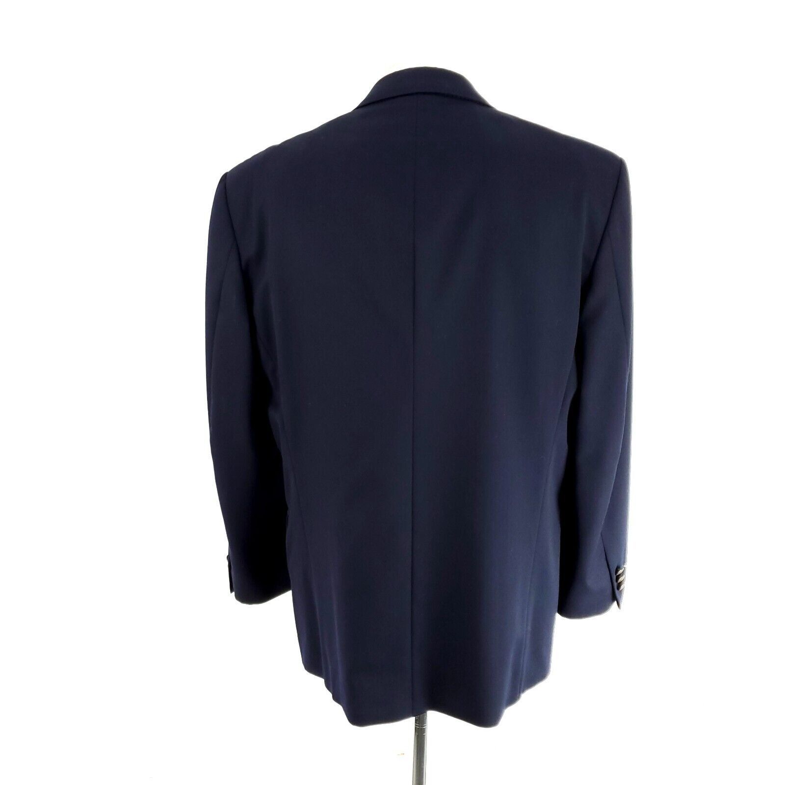 Oscar De La Renta Oscar De La Renta Wool 2 Bronze Button Blazer 42R Blue Size 42R - 6 Thumbnail