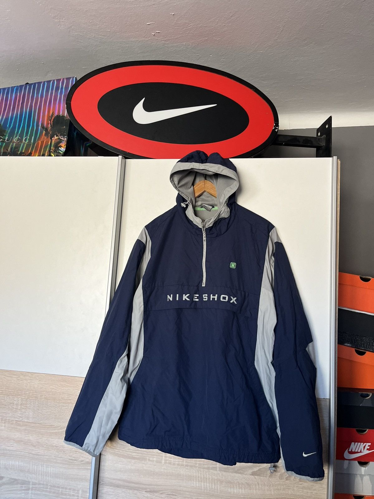 Nike Vintage Y2K Nike Shox 1/3 Zip Up Parachute Jacket UK Drip Co Size US XL / EU 56 / 4 - 1 Thumbnail