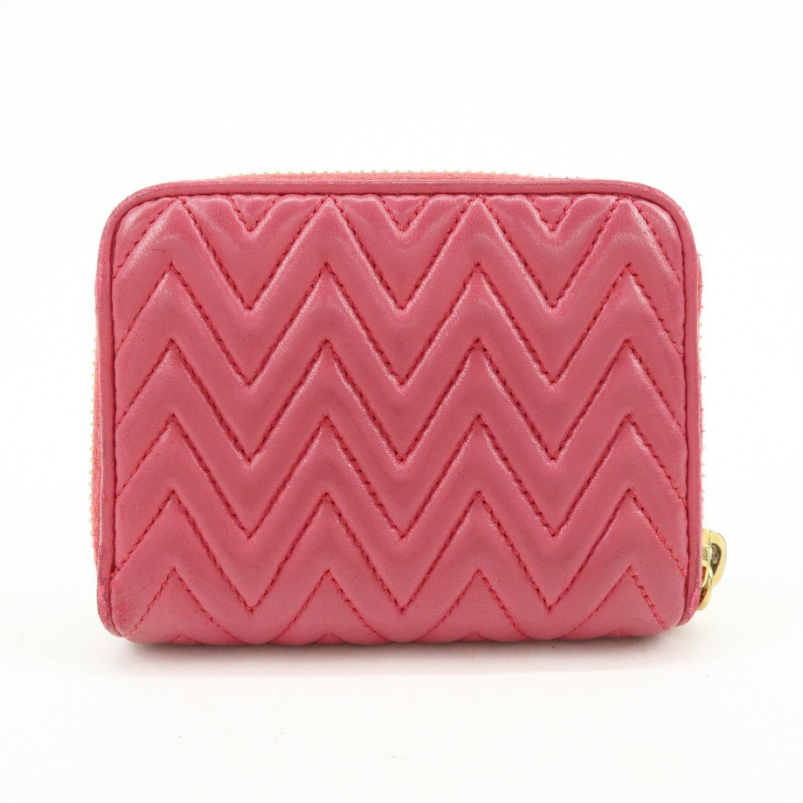 Miu Miu Miu Miu Logo Nappa Leather Coin Purse Pink Size ONE SIZE - 2 Thumbnail
