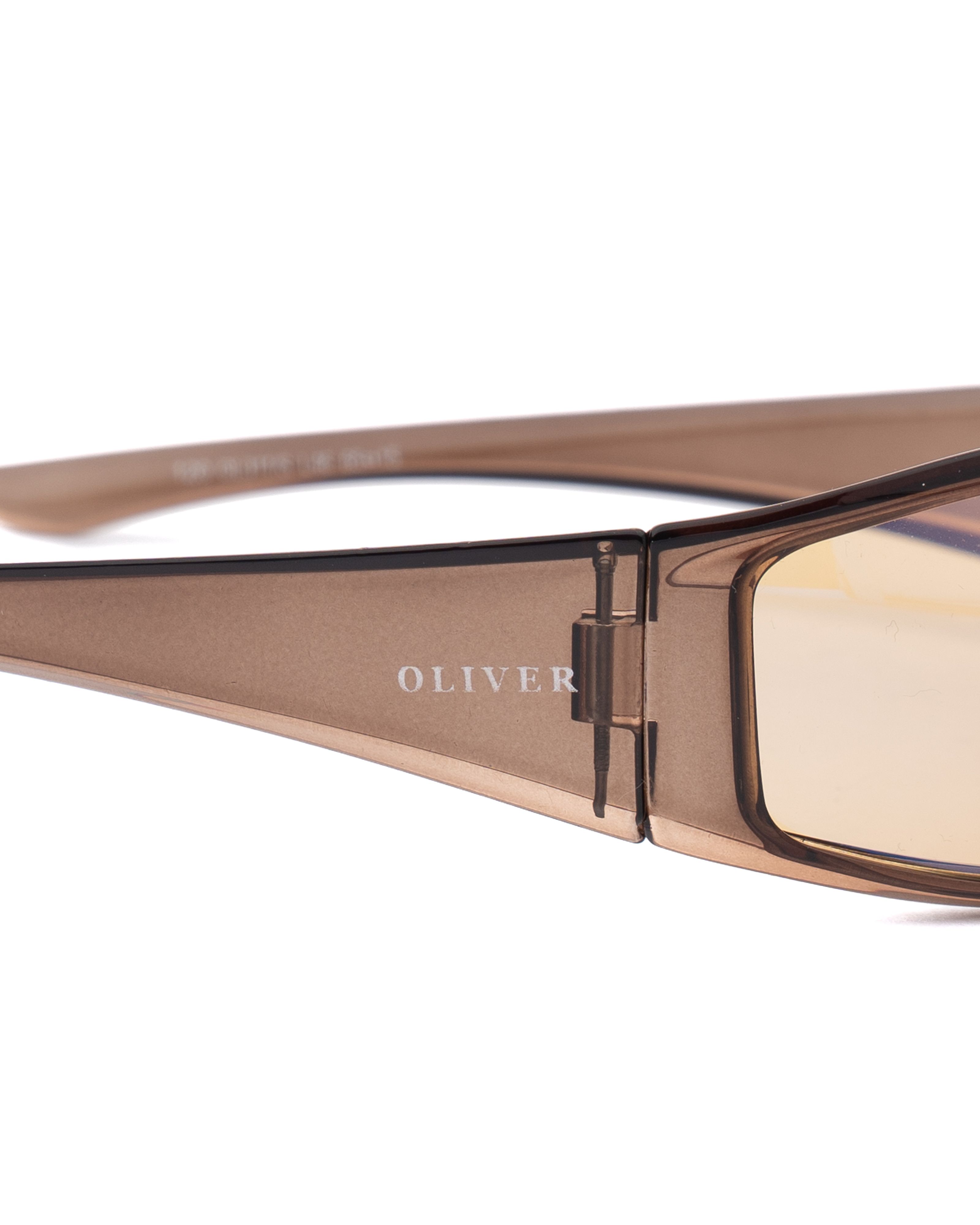 Valentino Oliver by Valentino 90's Transparent Brown Flat Sunglasses Size ONE SIZE - 2 Thumbnail