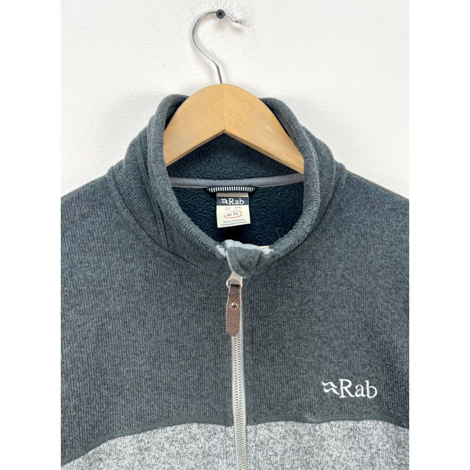 Rab RAB Jacket Fleece Full Zip XL Men's Gray Size XL Regular Pattern: Solid Size US XL / EU 56 / 4 - 3 Thumbnail