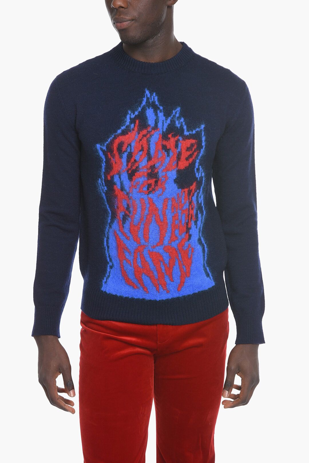 Lanvin o1y0225 Crewneck Sweater in Multicolor Size US L / EU 52-54 / 3 - 1 Thumbnail