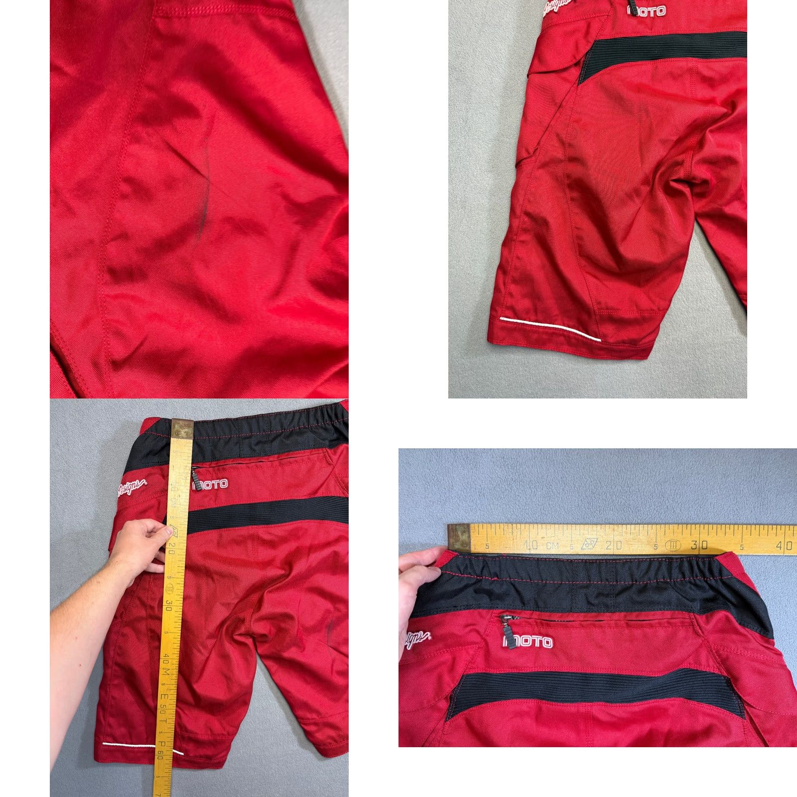 Vintage Troy Lee Designs Red moto shorts mens 32'' Biker Shirt Mens Red 32 Size US 32 / EU 48 - 10 Thumbnail