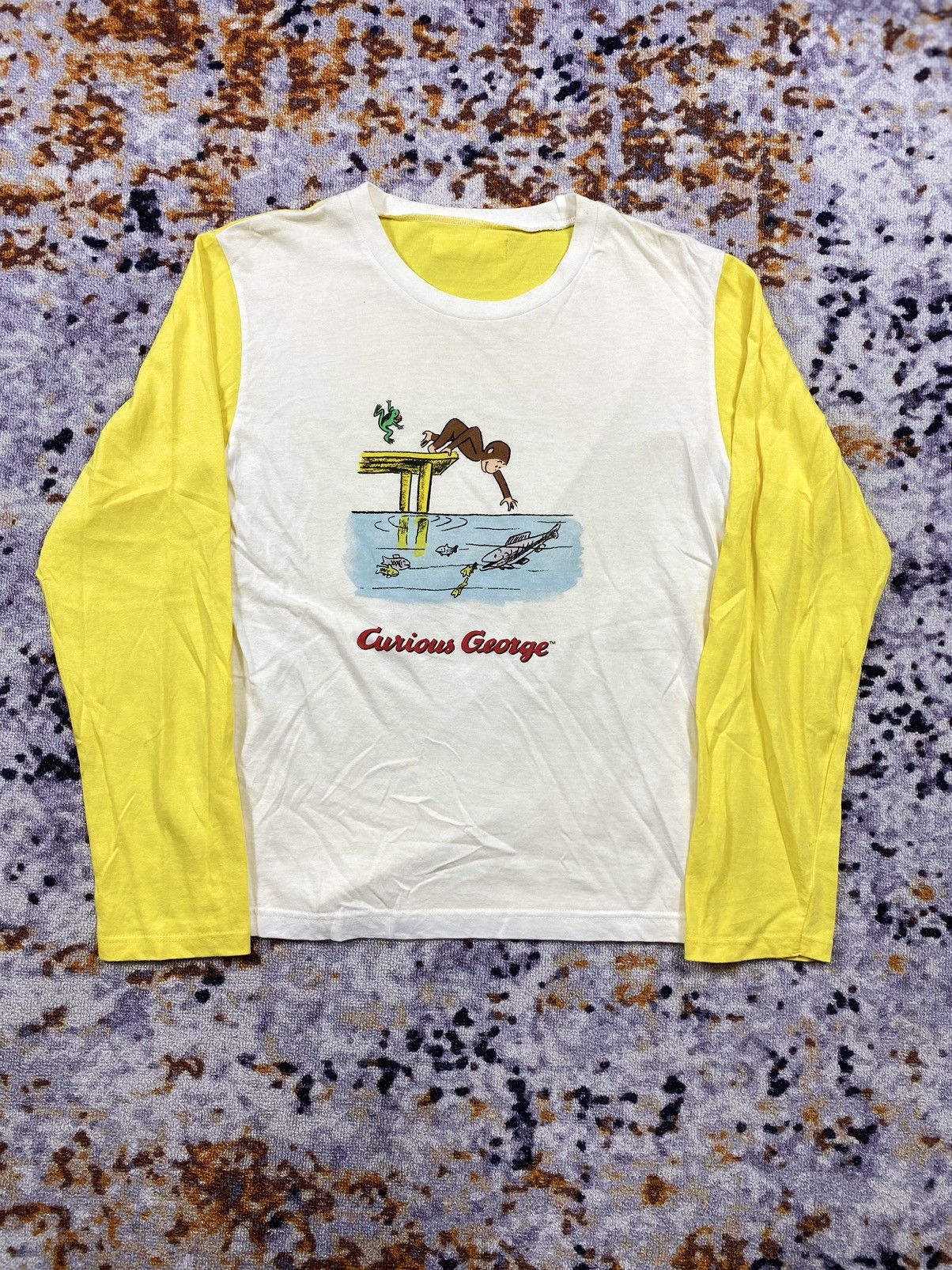 Cartoon Network × Japanese Brand × Vintage Curious George Long sleeve tee fit to M Size US L / EU 52-54 / 3 - 1 Thumbnail
