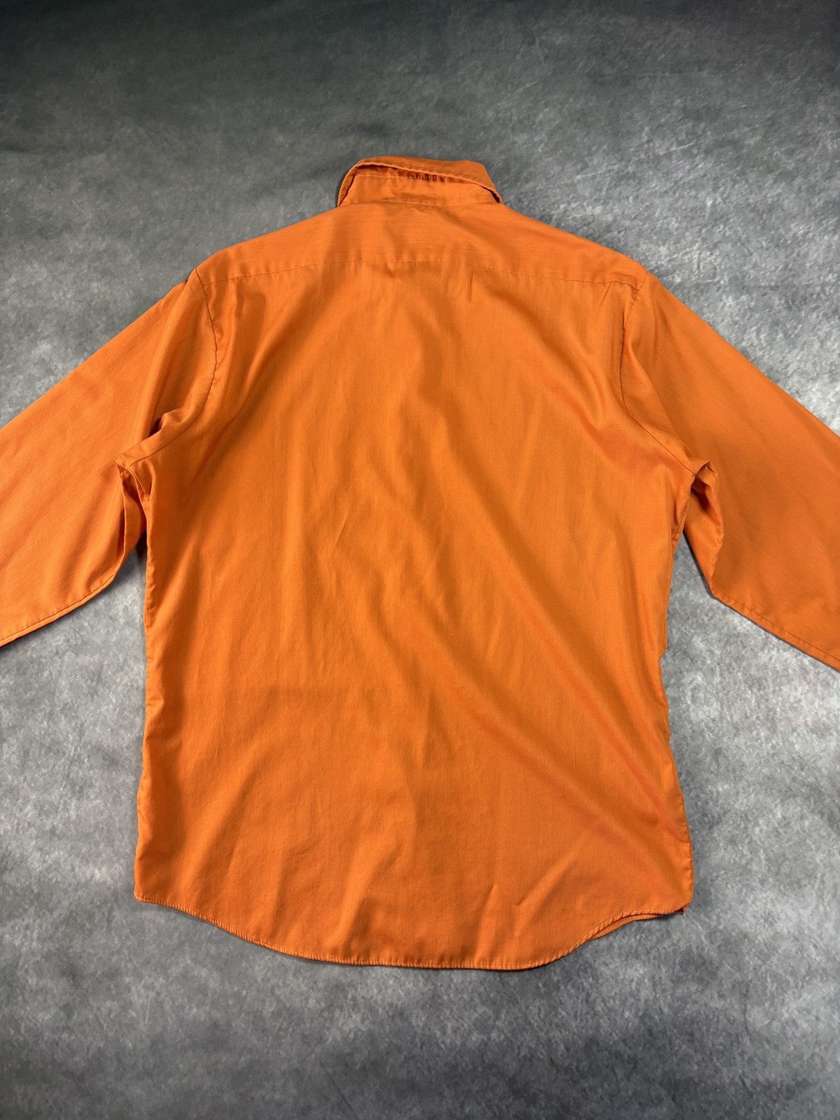 Vintage 1970s Vintage Shirt Dog Collar Disco Orange Forsyth Perma Pr Size US S / EU 44-46 / 1 - 7 Thumbnail