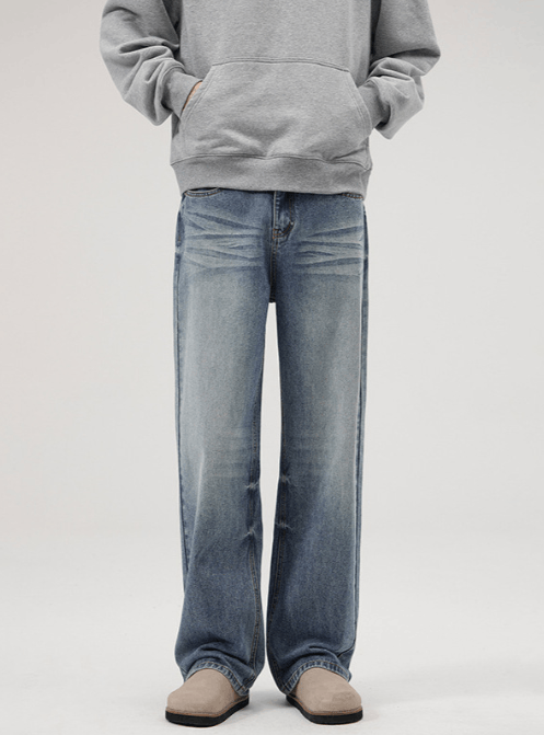 Japanese Brand × Jean Blue street retro straight jeans y2k Size US 32 / EU 48 - 1 Thumbnail
