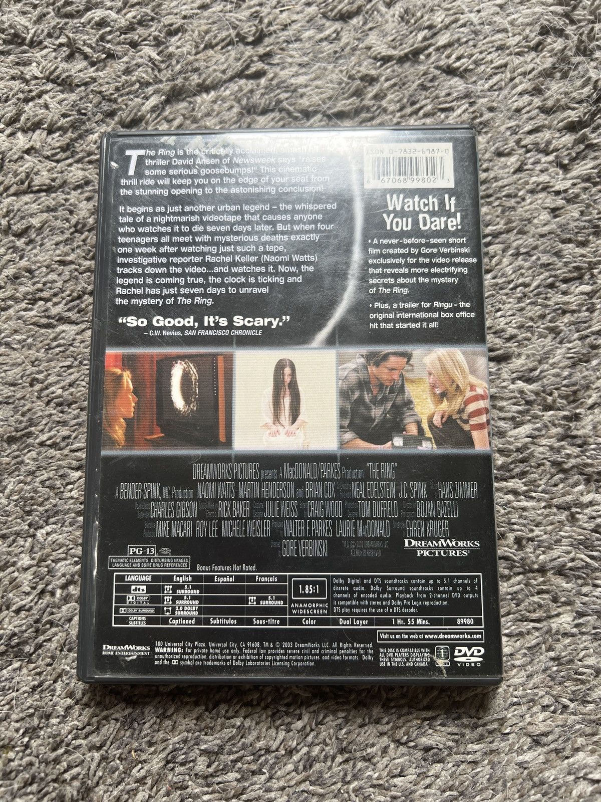 Vintage The Ring - Widescreen (2003, DVD) Size ONE SIZE - 2 Thumbnail
