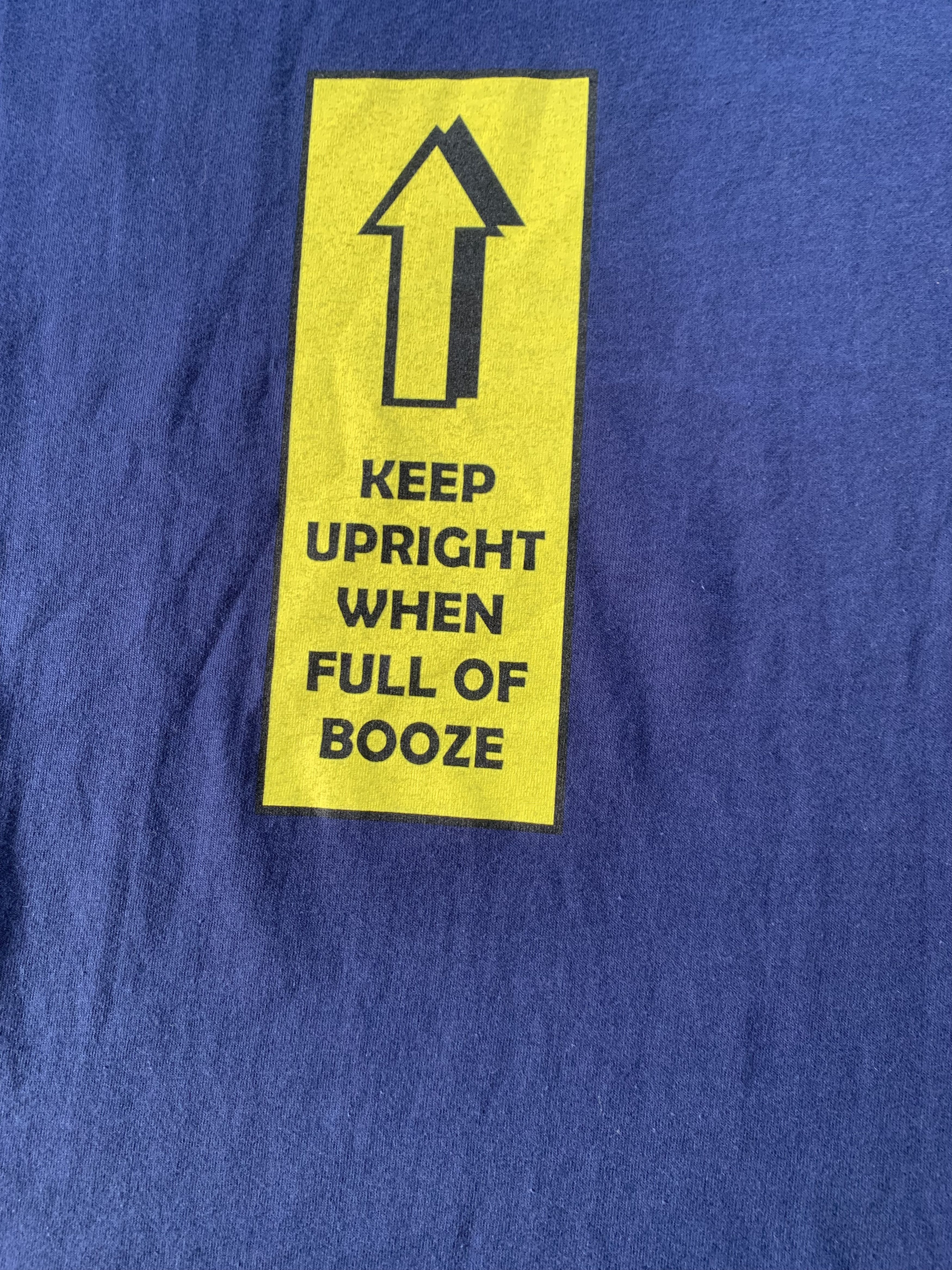 Fruit Of The Loom × Vintage Keep Upright When Full Of Booze Vintage Humor T Shirt Size US L / EU 52-54 / 3 - 4 Thumbnail