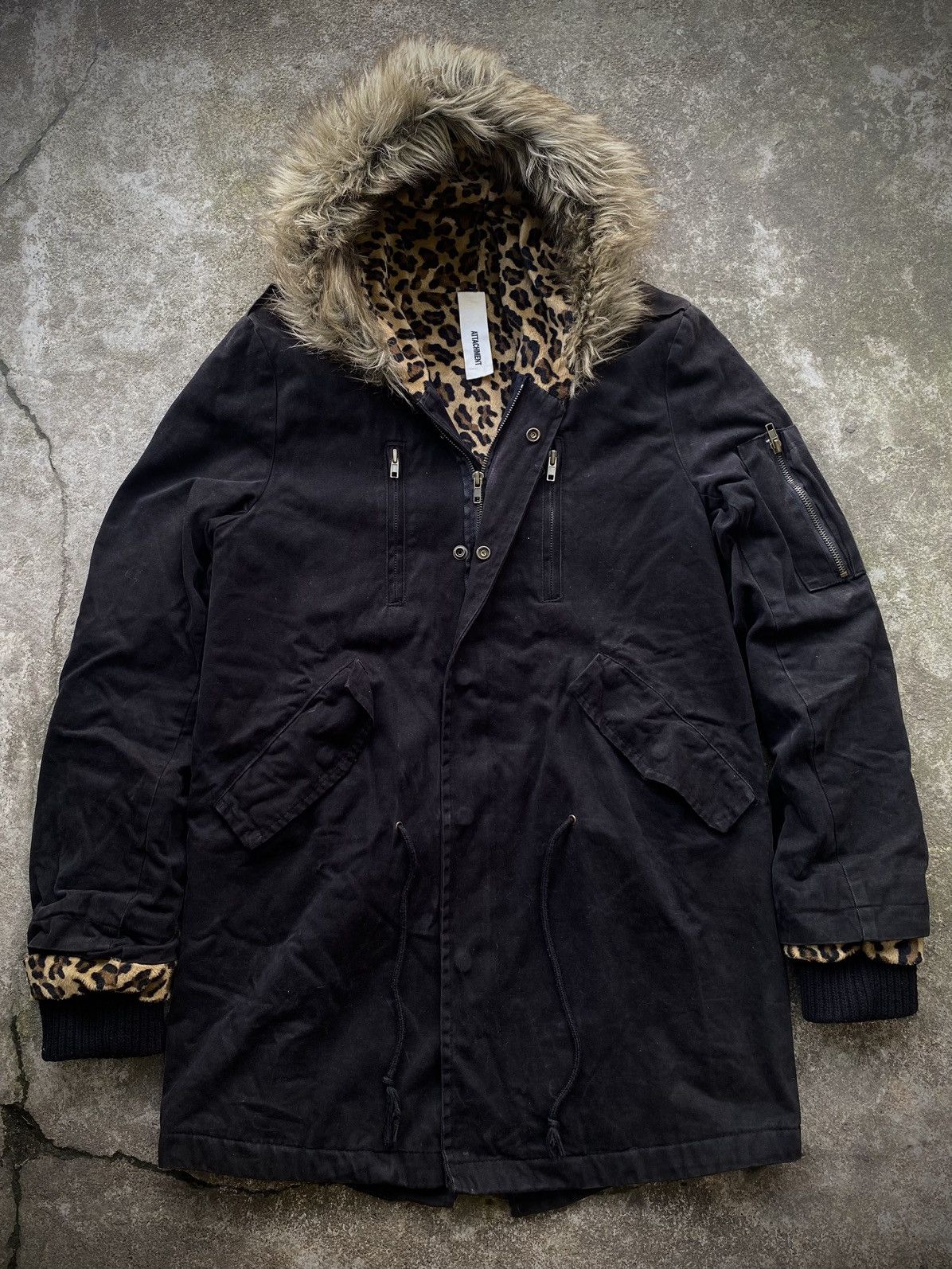 If Six Was Nine × Japanese Brand × Le Grande Bleu (L.G.B.) ATTACHMENT LEOPARD BLACK PUNK GOTHIC FUR JACKET Size US L / EU 52-54 / 3 - 1 Thumbnail
