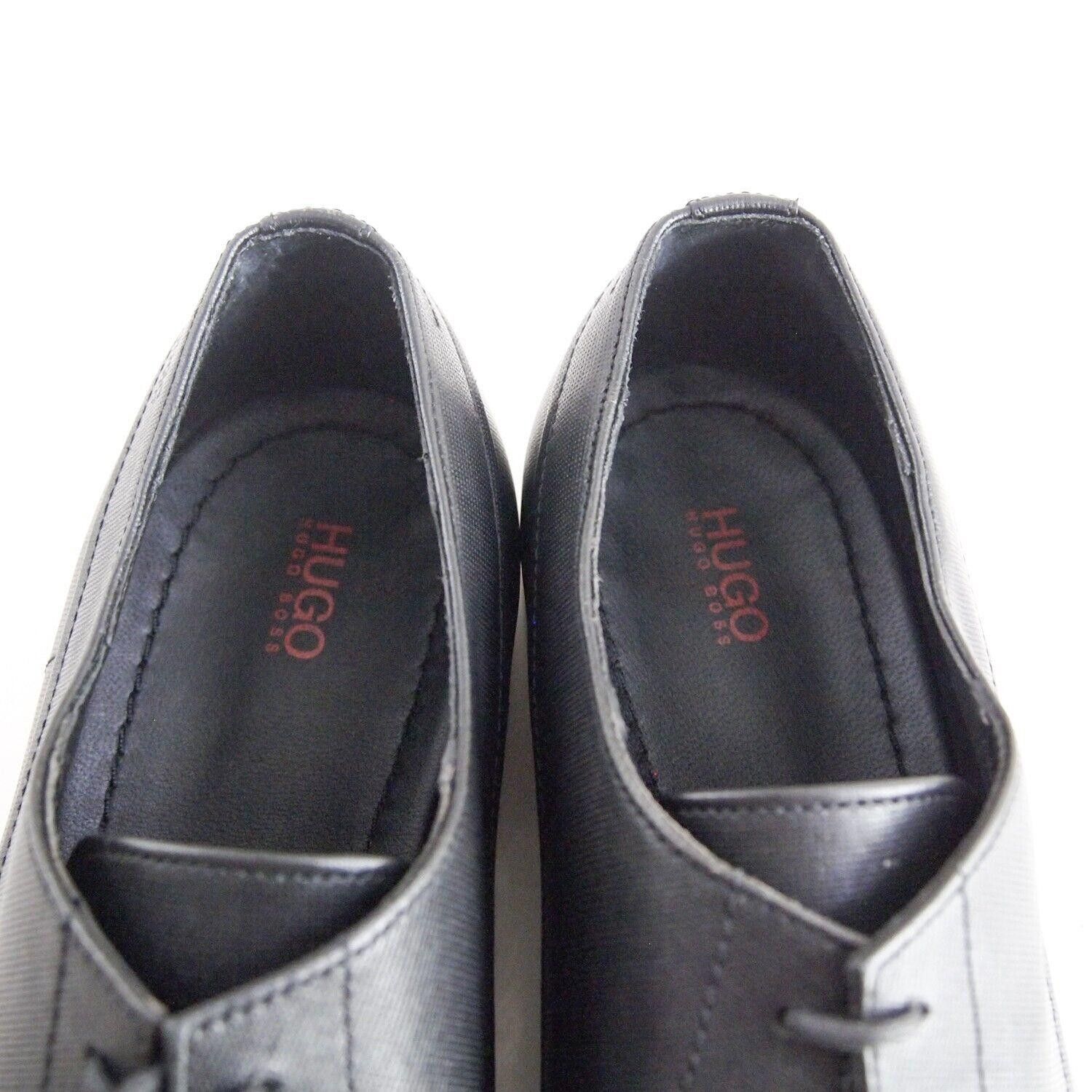 Hugo Boss Hugo Boss Derby Oxfords Black Leather Mens EU 45 US 12 Size US 12 / EU 45 - 4 Thumbnail