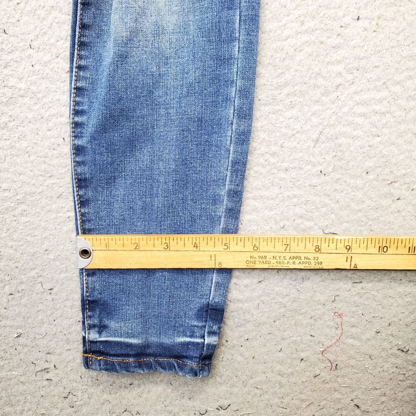 Vintage Aéropostale Jeans Womens Size 4 Blue Denim Low Rise Distressed Skinny Leg" Size 27" / US 4 / IT 40 - 5 Thumbnail