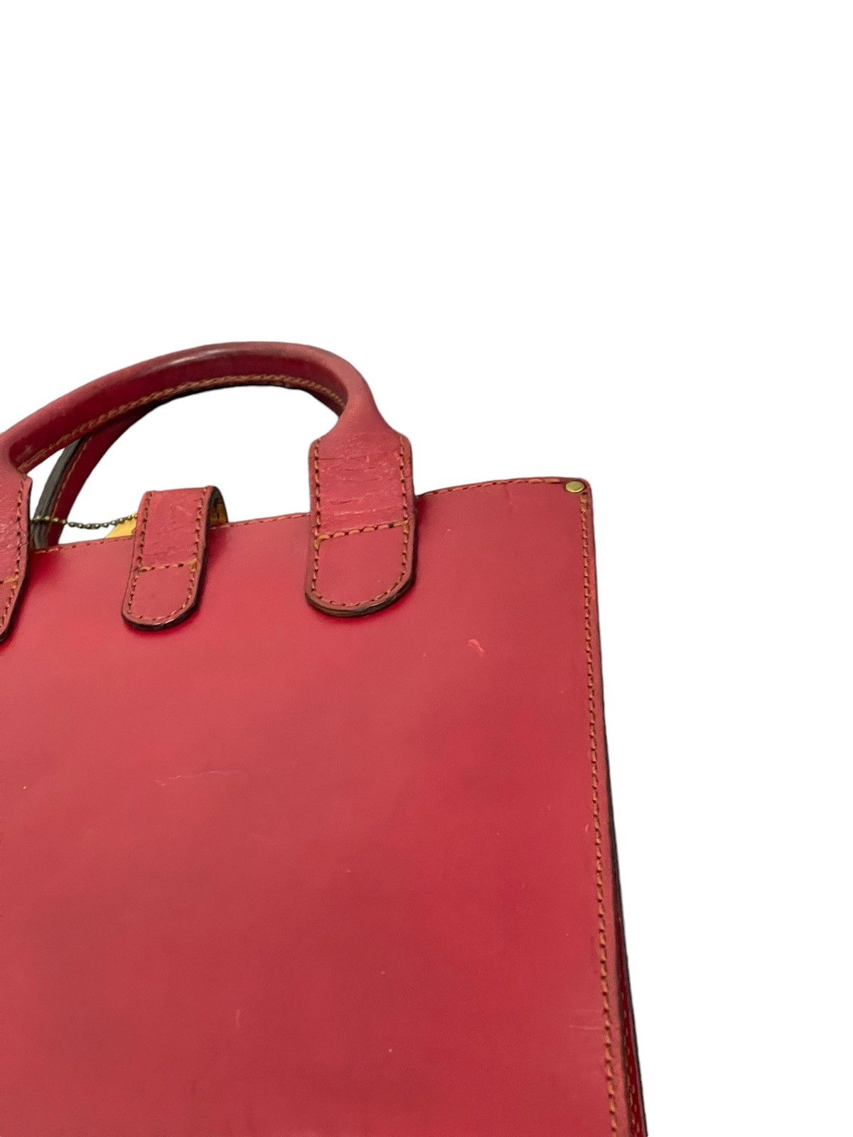Leather Full Leather Thick Sunface Tote Bag 1🟩0 Size ONE SIZE - 14 Thumbnail