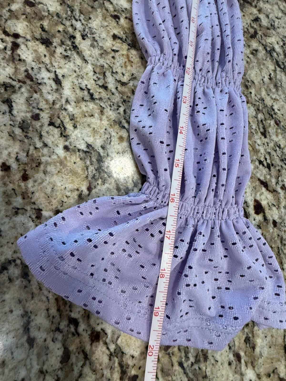 Other eesome purple islet lace smocked long sleeve crop top SZ LG Size L / US 10 / IT 46 - 9 Thumbnail