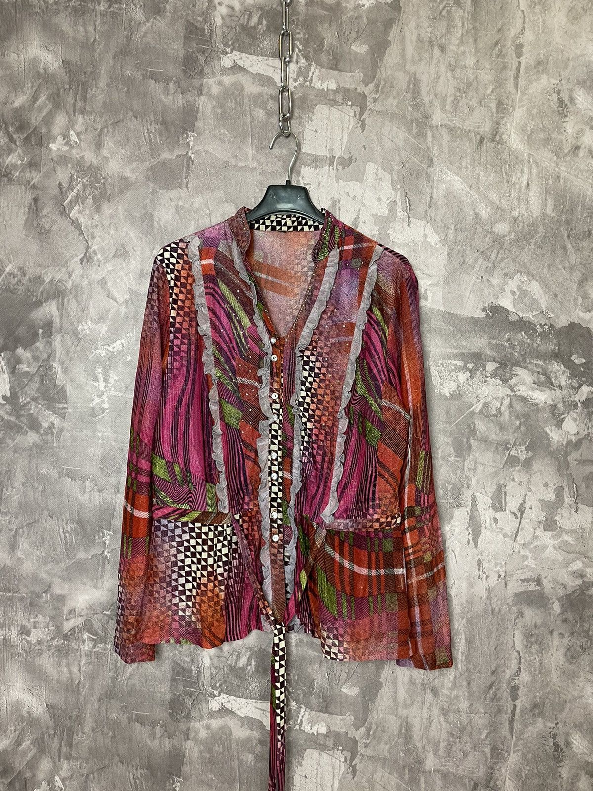 Affliction × Hysteric Glamour Y2K Archival jpg overprint patchwork japan style shirt Size M / US 6-8 / IT 42-44 - 1 Thumbnail