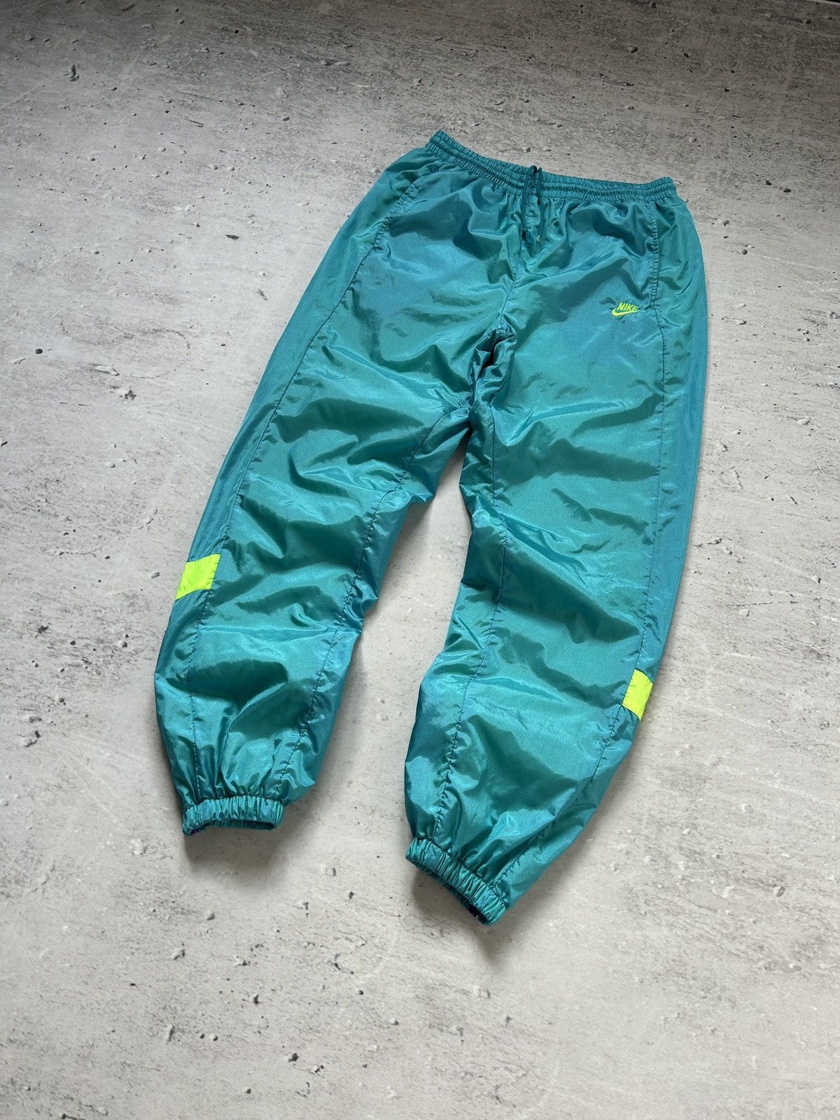 Nike 💥Rare Vintage Nike Baggy Nylon Track Pants 80s Og Y2k HipHop Size US 32 / EU 48 - 2 Thumbnail