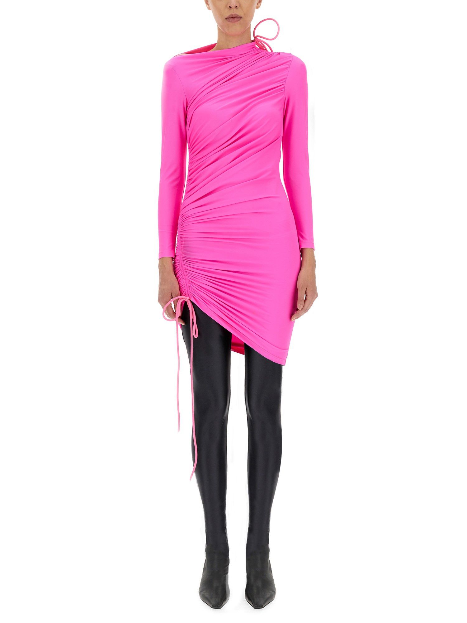 image of Balenciaga O1In1G1123 Mini Dress In Pink, Women's (Size Medium)