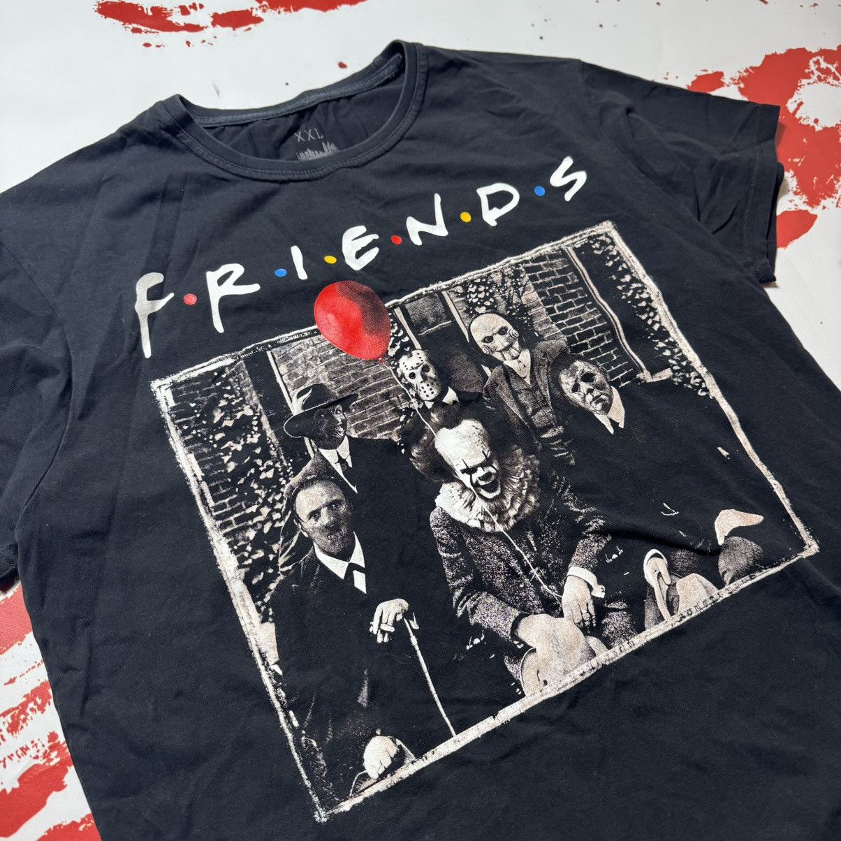 Japanese Brand × Vintage t-shirt print lector saw pennywise jason leatherface fredy Size US XXL / EU 58 / 5 - 2 Thumbnail