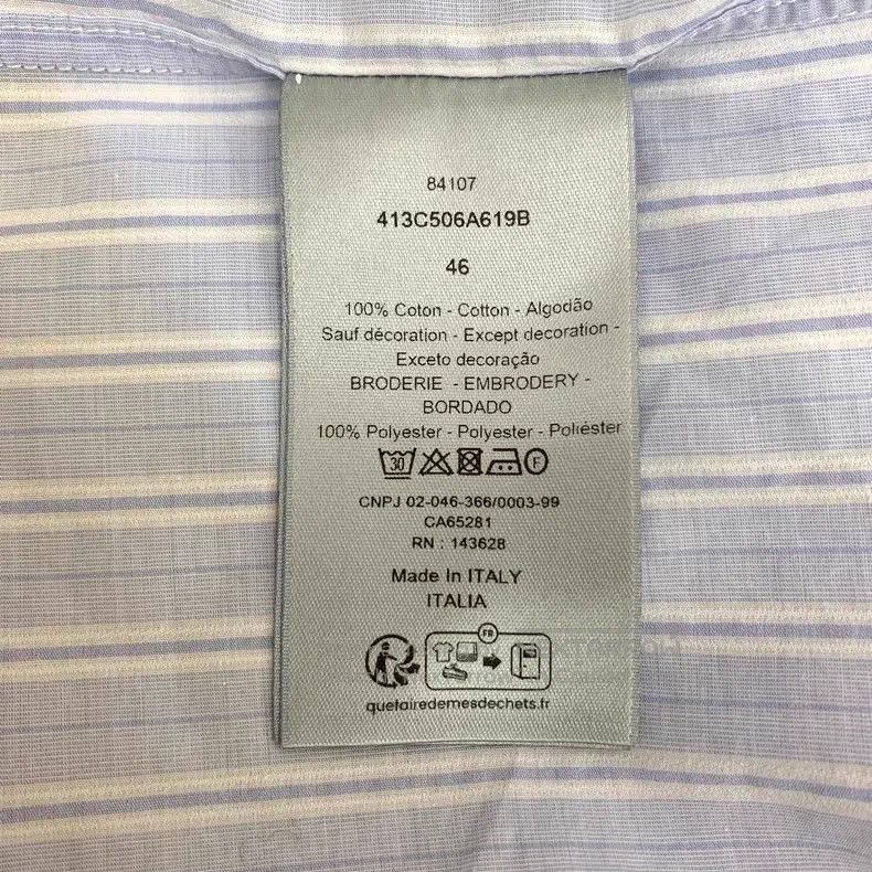 Dior Dior Light blue striped cotton lapel half-zipper short-sle Size US S / EU 44-46 / 1 - 8 Thumbnail