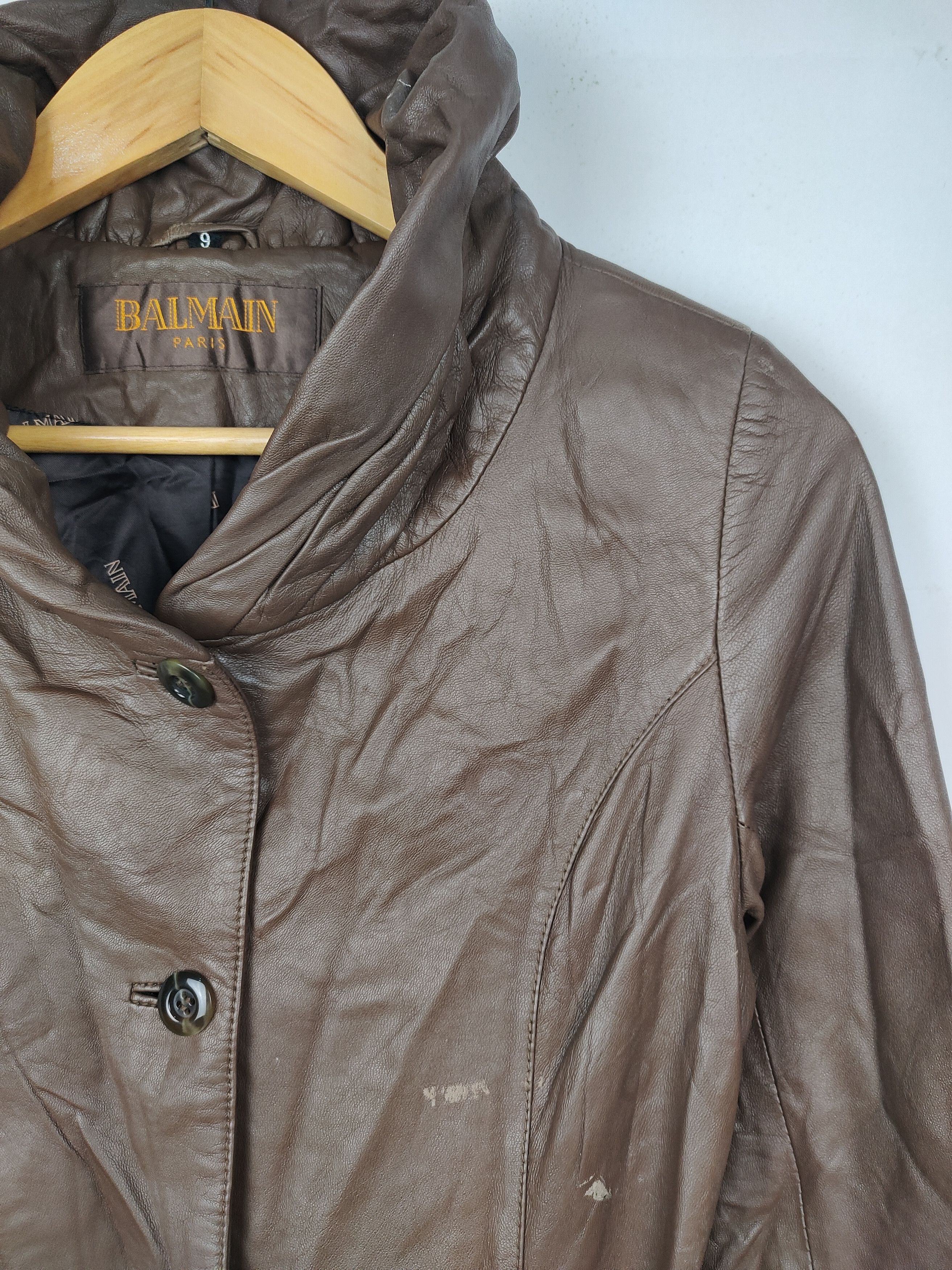 Balmain Balmain Paris Leather Trench Coat Size S / US 4 / IT 40 - 3 Thumbnail