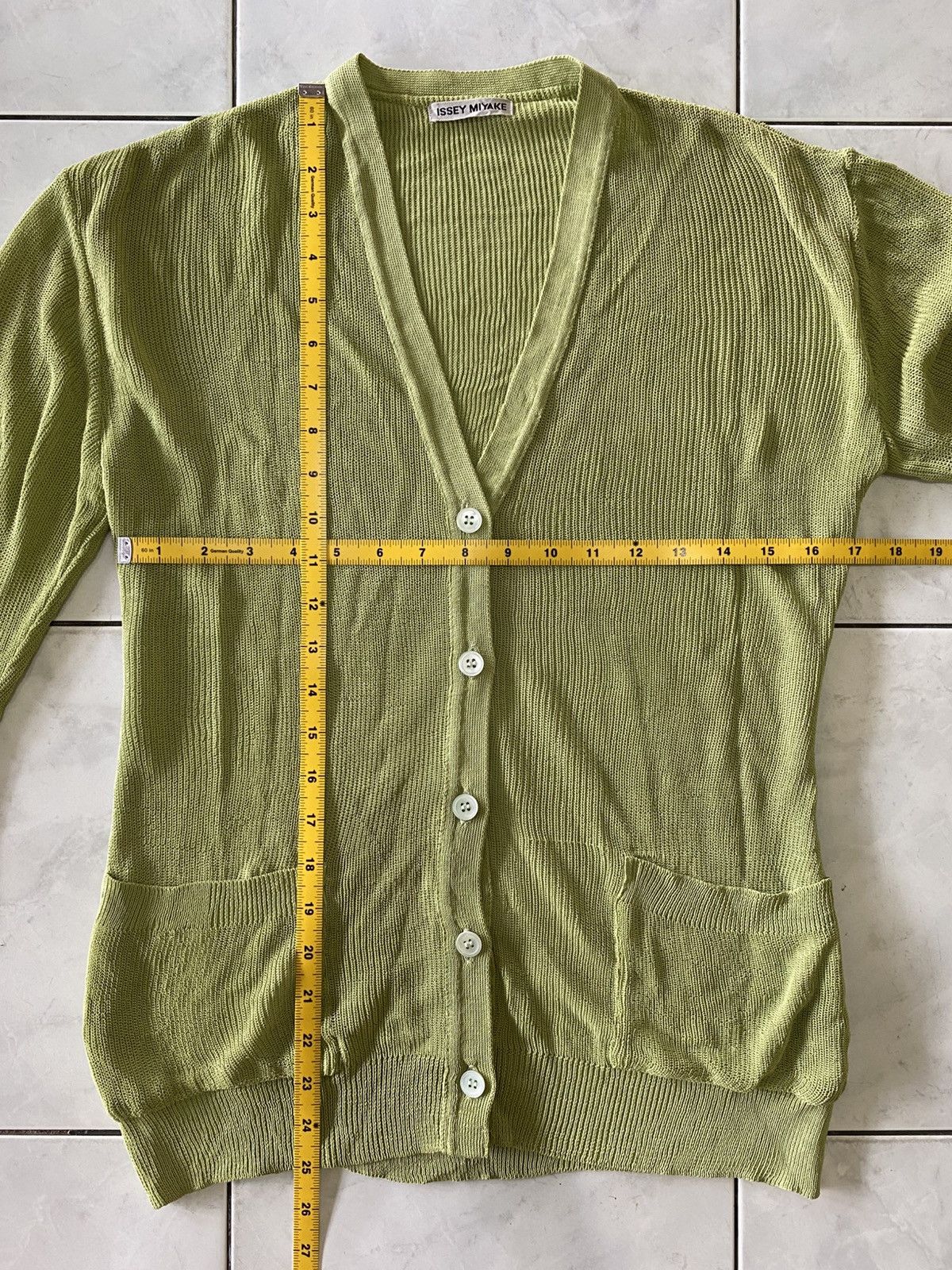 Issey Miyake Issey Miyake Olive Green Lightweight Cardigan Japanese Style Size M / US 6-8 / IT 42-44 - 16 Thumbnail