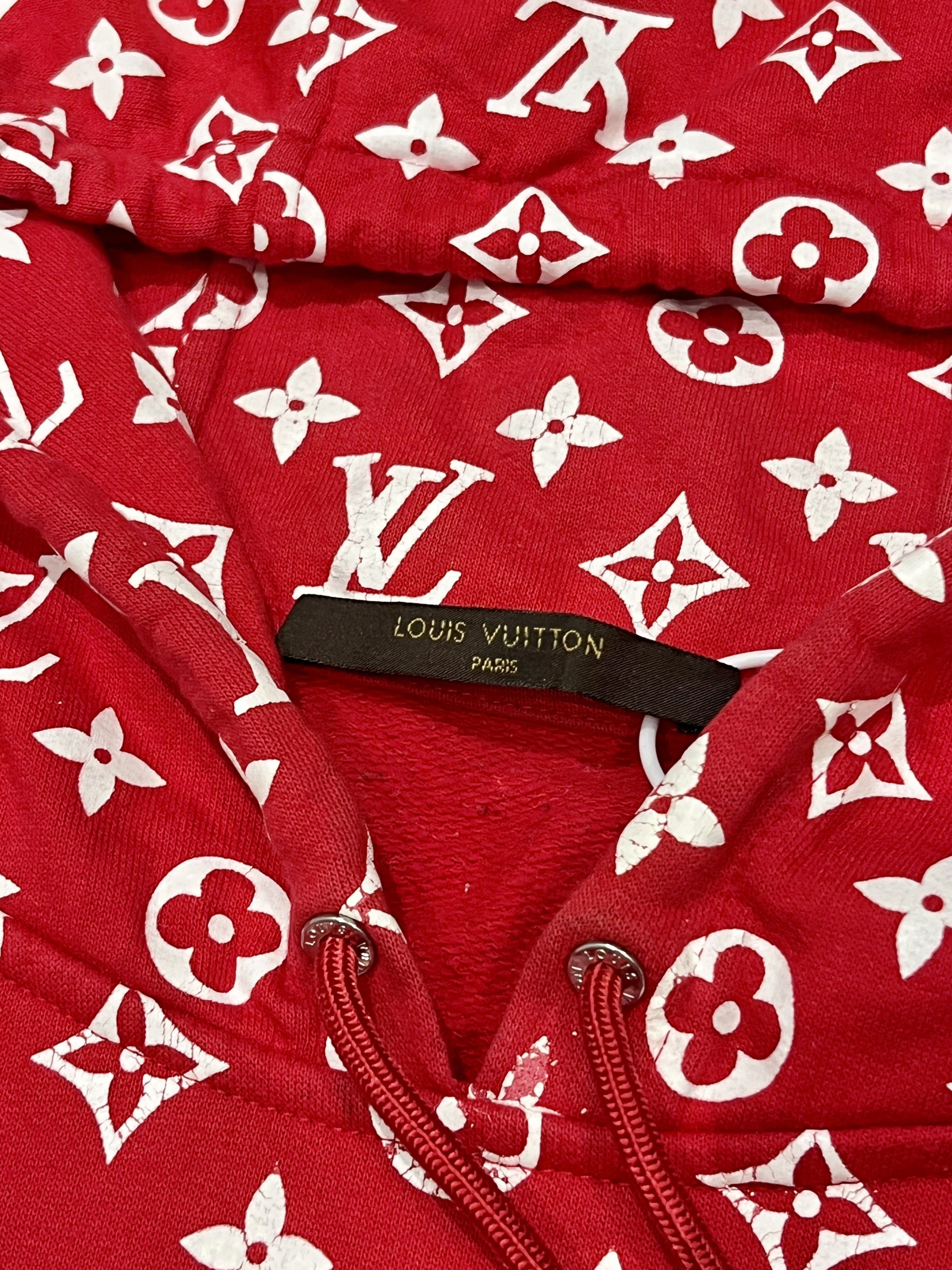 Louis Vuitton × Supreme Supreme x Louis Vuitton SS17 Red ‘All Over Monogram Hoody’ Size US XXL / EU 58 / 5 - 6 Thumbnail