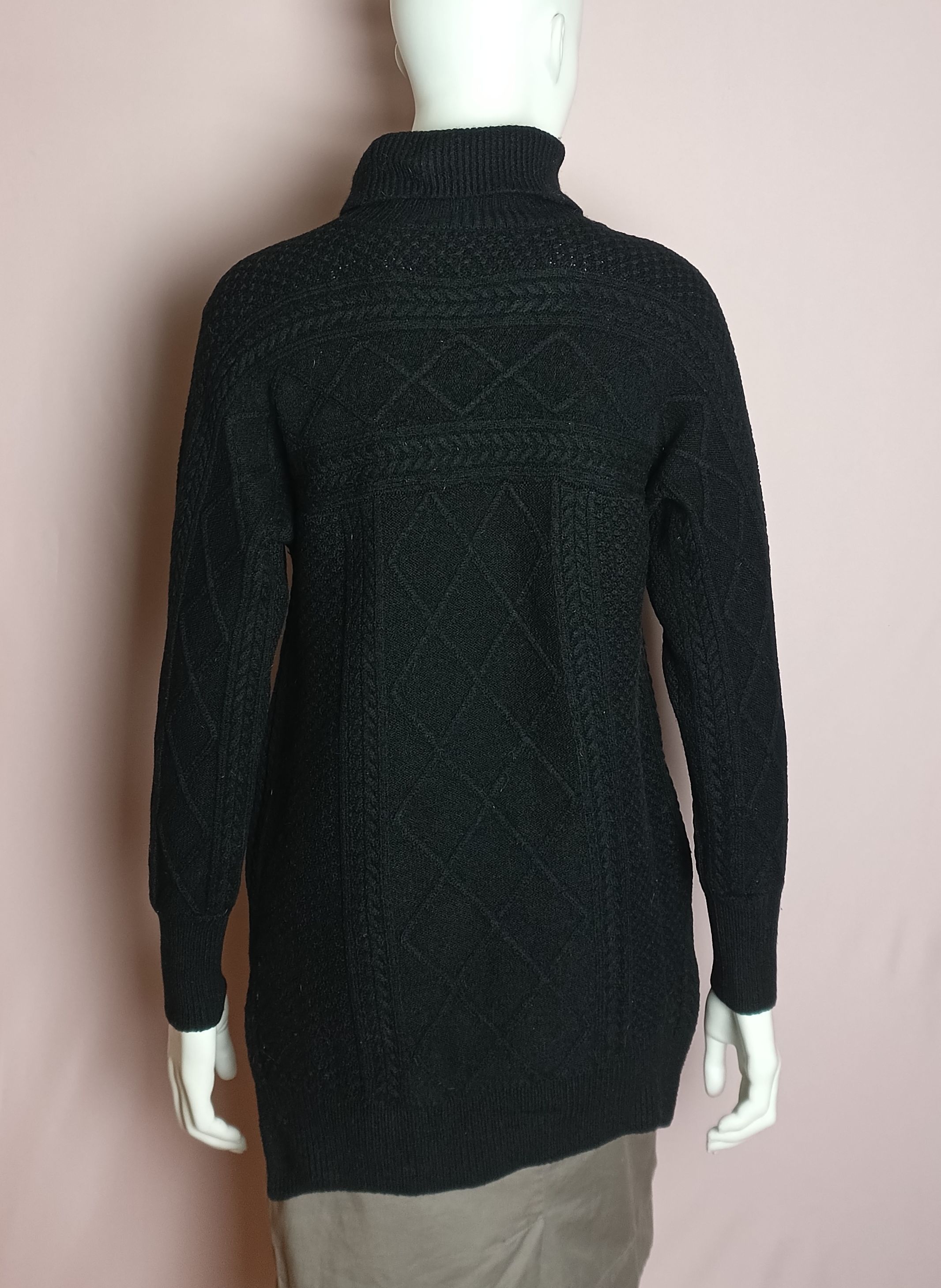 Versace Versace Collection Black Knit Turtleneck Sweater Size M / US 6-8 / IT 42-44 - 2 Thumbnail