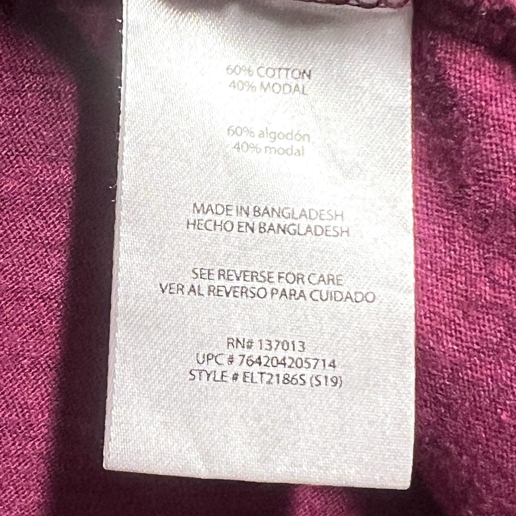 Eddie Bauer Eddie Bauer Women's 2XL Purple V-Neck Cotton Casual Pullover Tee Size XXL / US 16-18 / IT 52-54 - 5 Thumbnail