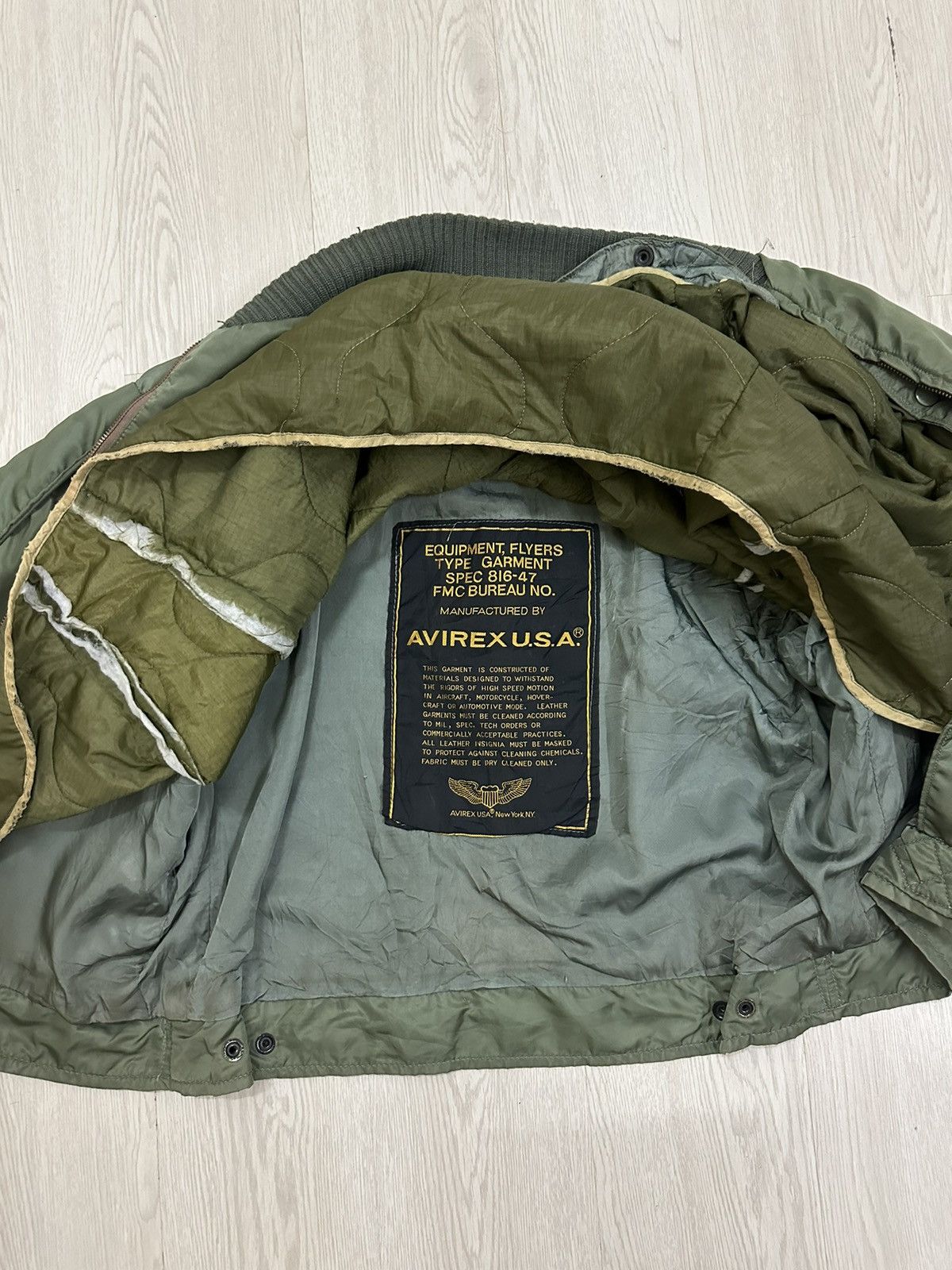 Avirex × Vintage 💥RARE💥 Vintage MA-1 Bomber Jacket Size US M / EU 48-50 / 2 - 13 Thumbnail