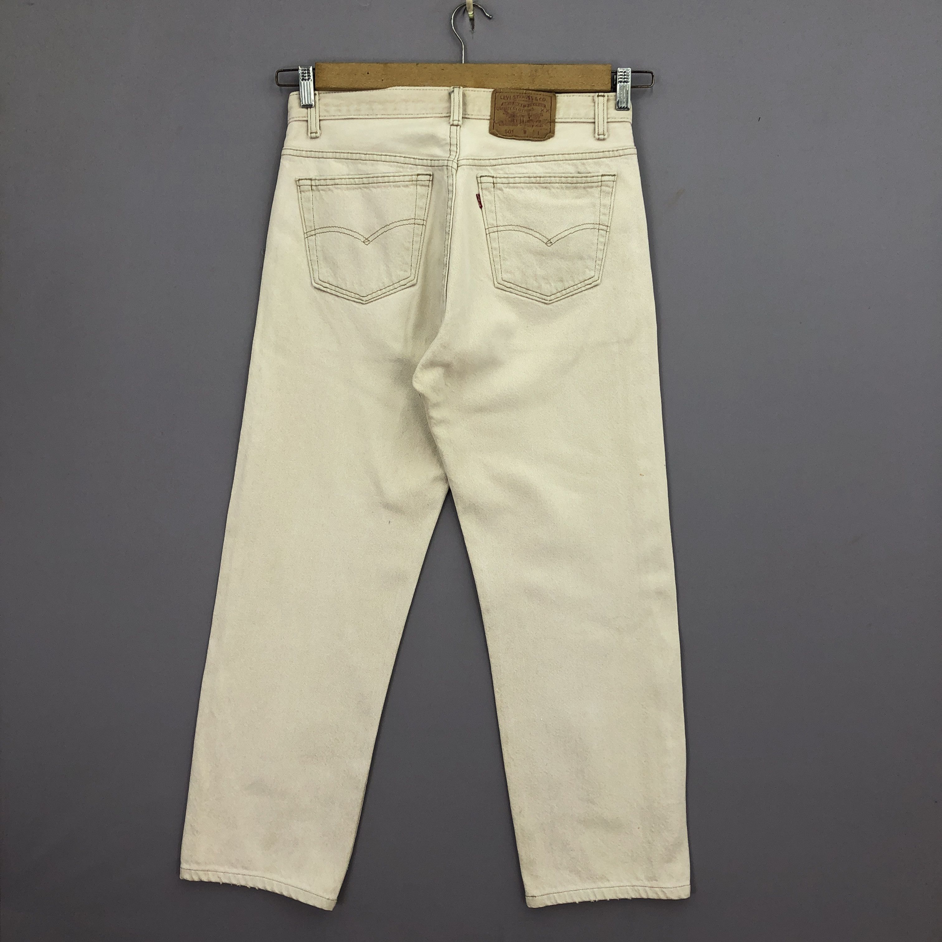 Levi's Vintage Levis 501 Jeans 90s Levi's Beige Brown Denim GF30253 Size US 30 / EU 46 - 2 Thumbnail