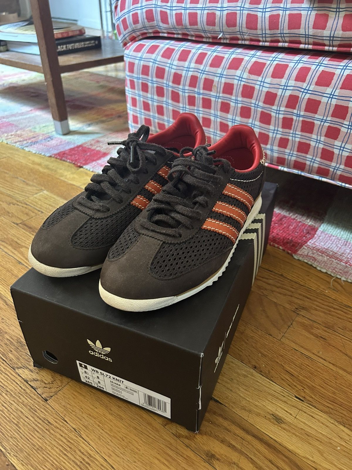 Adidas × Wales Bonner Adidas x Wales Bonner - SL72 Knit Dark Brown Size US 8.5 / EU 41-42 - 1 Thumbnail