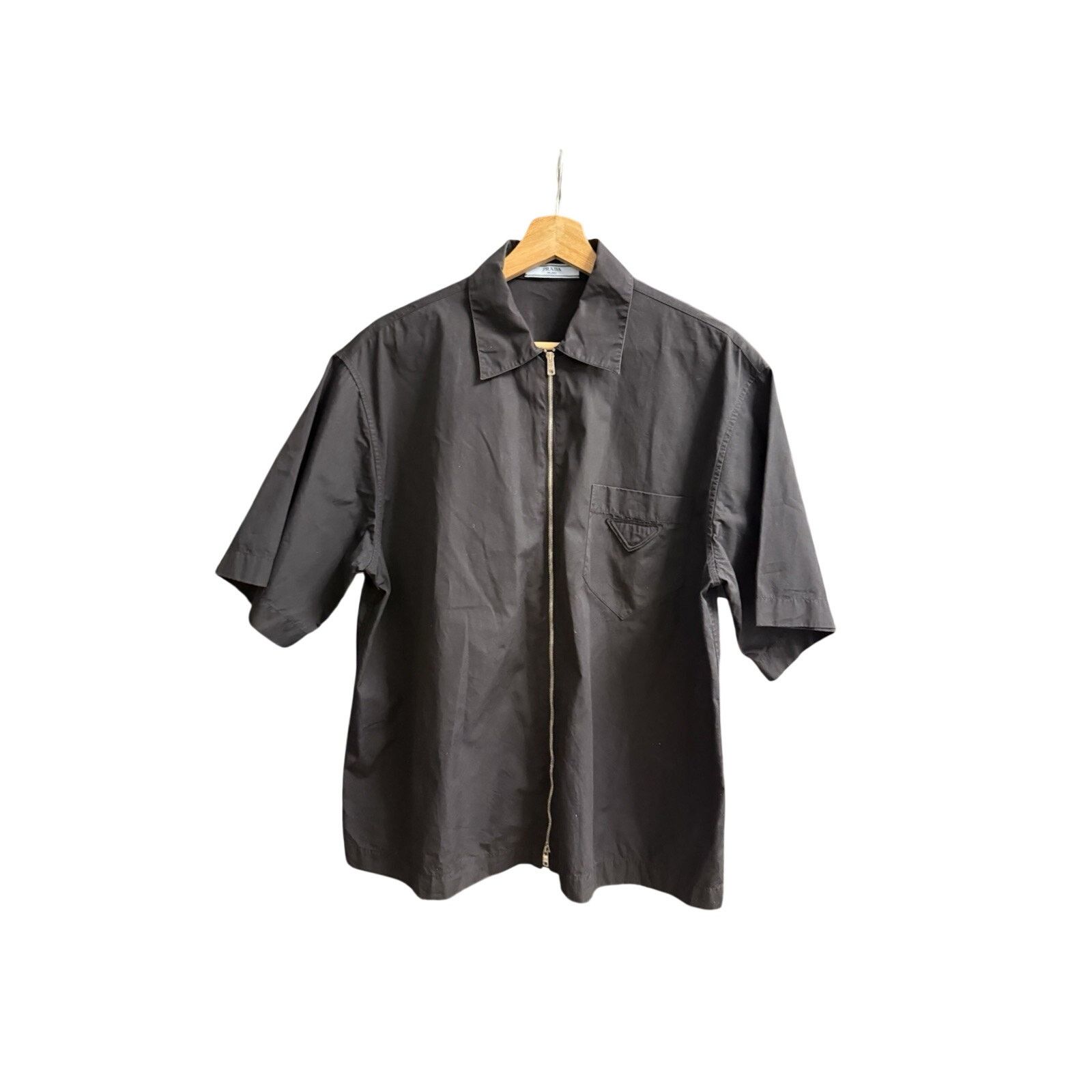 Prada PRADA Re-Nylon Black Short Sleeve Shirt Triangle Logo 42 Size US L / EU 52-54 / 3 - 1 Thumbnail