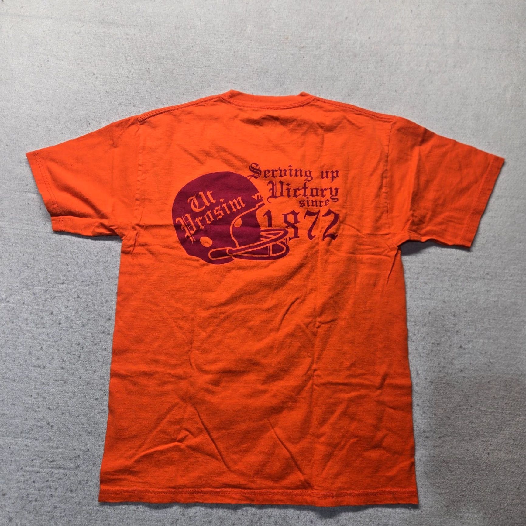 Vintage VINTAGE VT Hokies Virginia Tech Orange Effect Shirt Adult M Medium T-Shirt Short Sleeve Mens Size US M / EU 48-50 / 2 - 7 Thumbnail