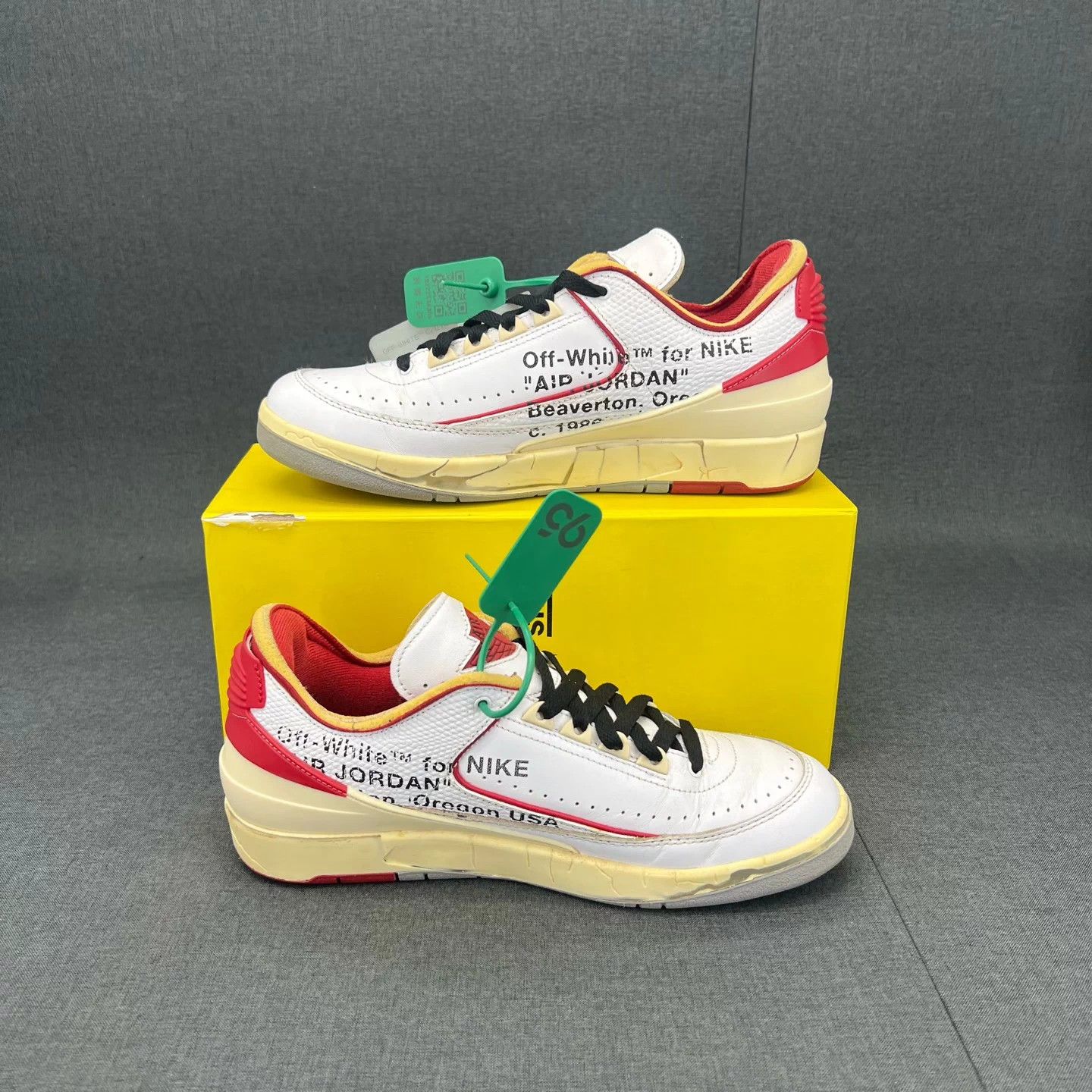 Nike Air Jordan 1 White Red 42.5 Laces & Extras Original Box Size US 9 / EU 42 - 3 Thumbnail