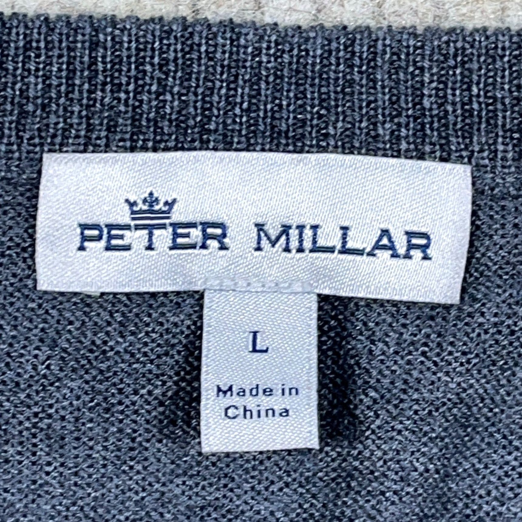 Peter Millar Peter Millar Sweater Vest Men Large Gray Merino Wool Lyocell Bend Knit V Neck Vest Size US L / EU 52-54 / 3 - 3 Thumbnail