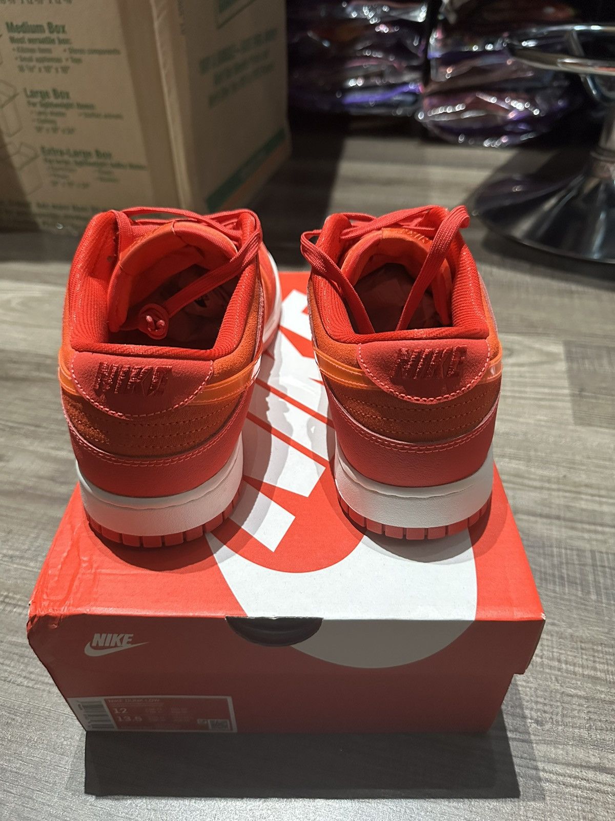 Nike Nike Dunk Low ATL Atlanta Red FD0724-657 Men's Size 12 Used Size US 12 / EU 45 - 4 Thumbnail