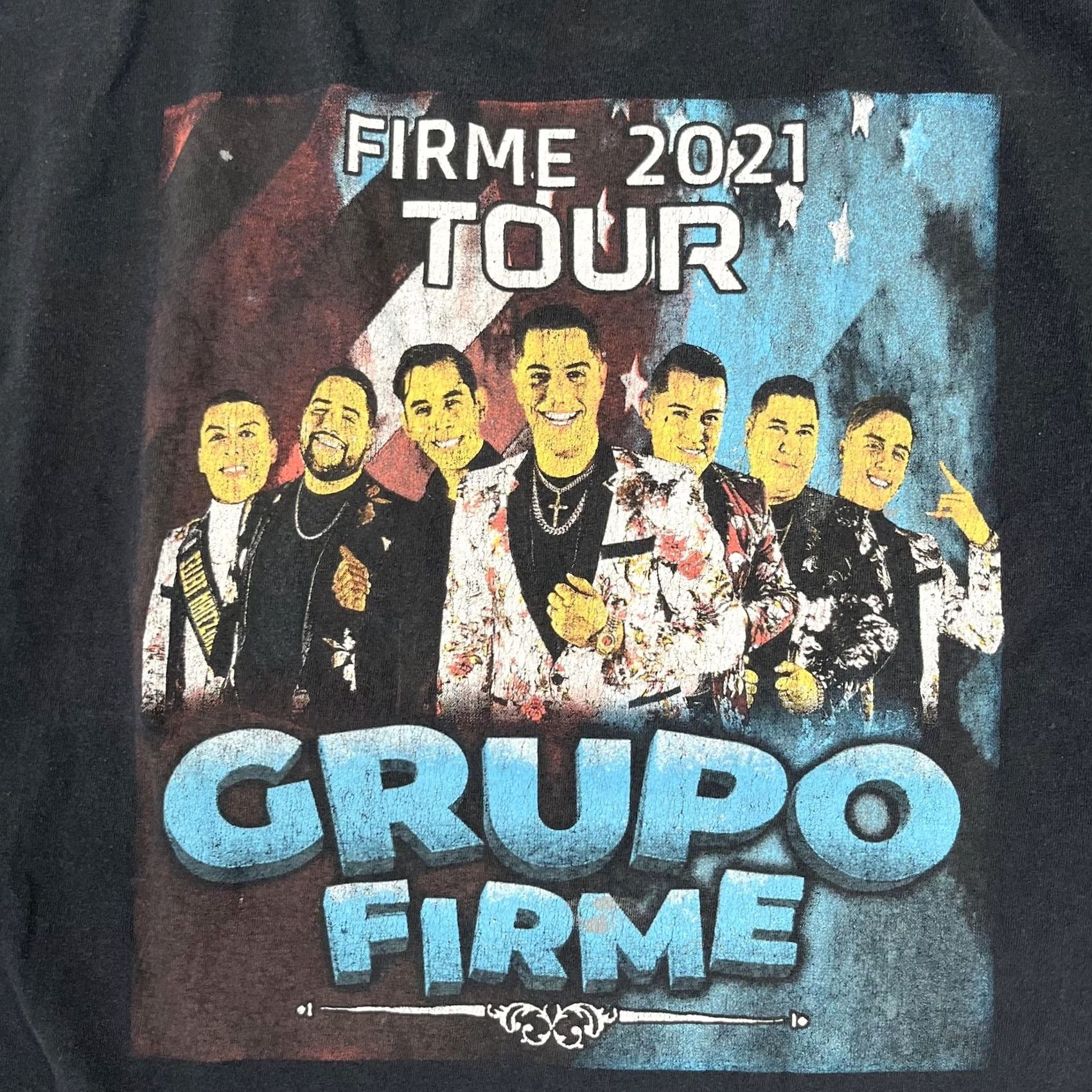 Vintage Grupo Firme Shirt Mens XL Black Firme 2021 Tour Concert Graphic Tee Size US XL / EU 56 / 4 - 2 Thumbnail