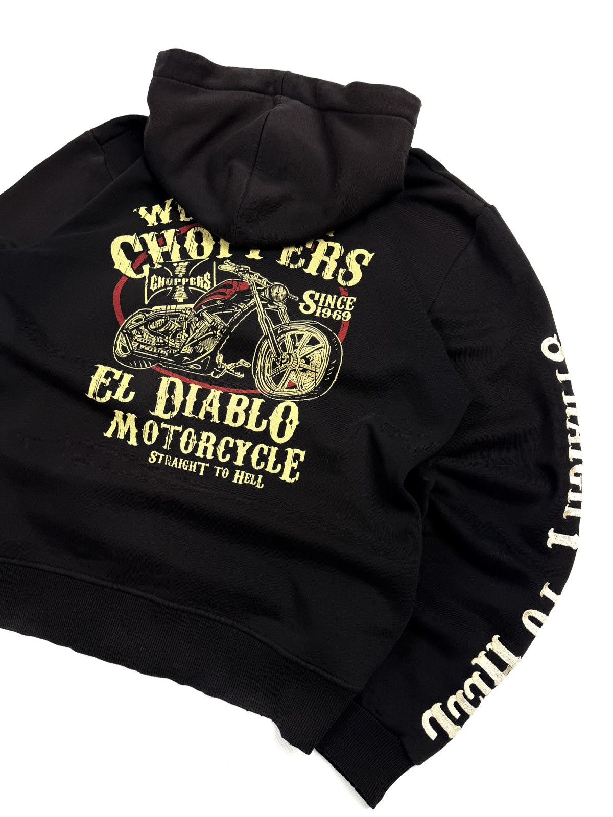 West Coast Choppers West Coast Choppers Faded Zip Hoodie Straight To Hell Y2K Size US L / EU 52-54 / 3 - 6 Thumbnail