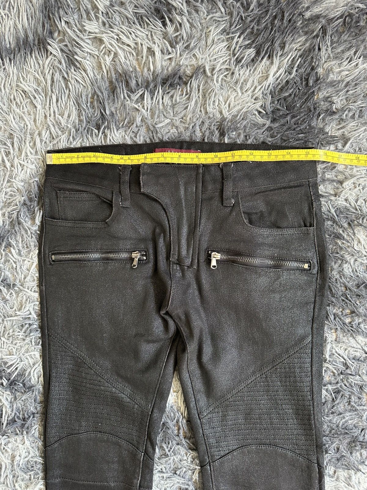 If Six Was Nine 00's SEANA waxed biker skinny pant Size US 31 - 13 Thumbnail