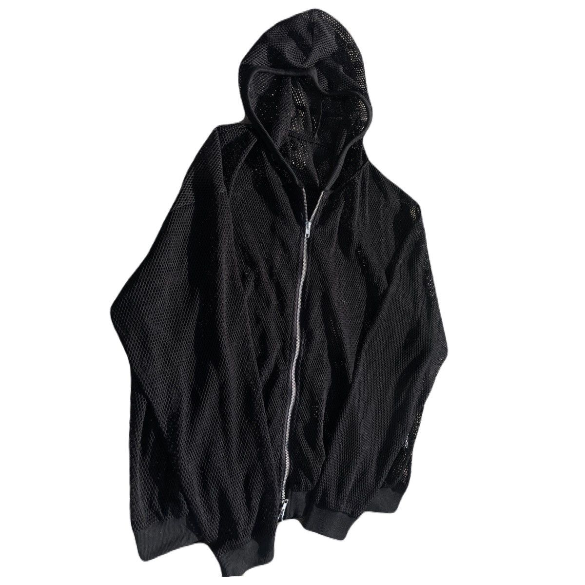 If Six Was Nine 2000s Japanese archive Mesh See-through Zip-up Hoodie Y2K Size US L / EU 52-54 / 3 - 3 Thumbnail