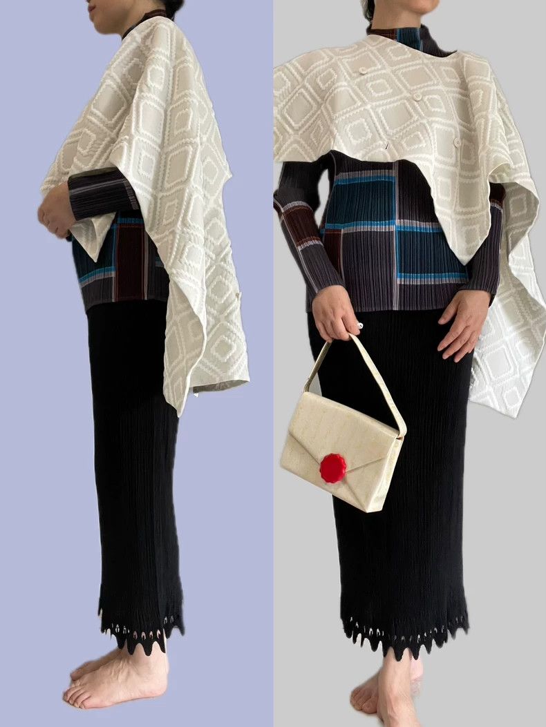 Issey Miyake Issey Miyake size:2 Brown main line three-dimensional reli Size XS / US 0-2 / IT 36-38 - 2 Thumbnail