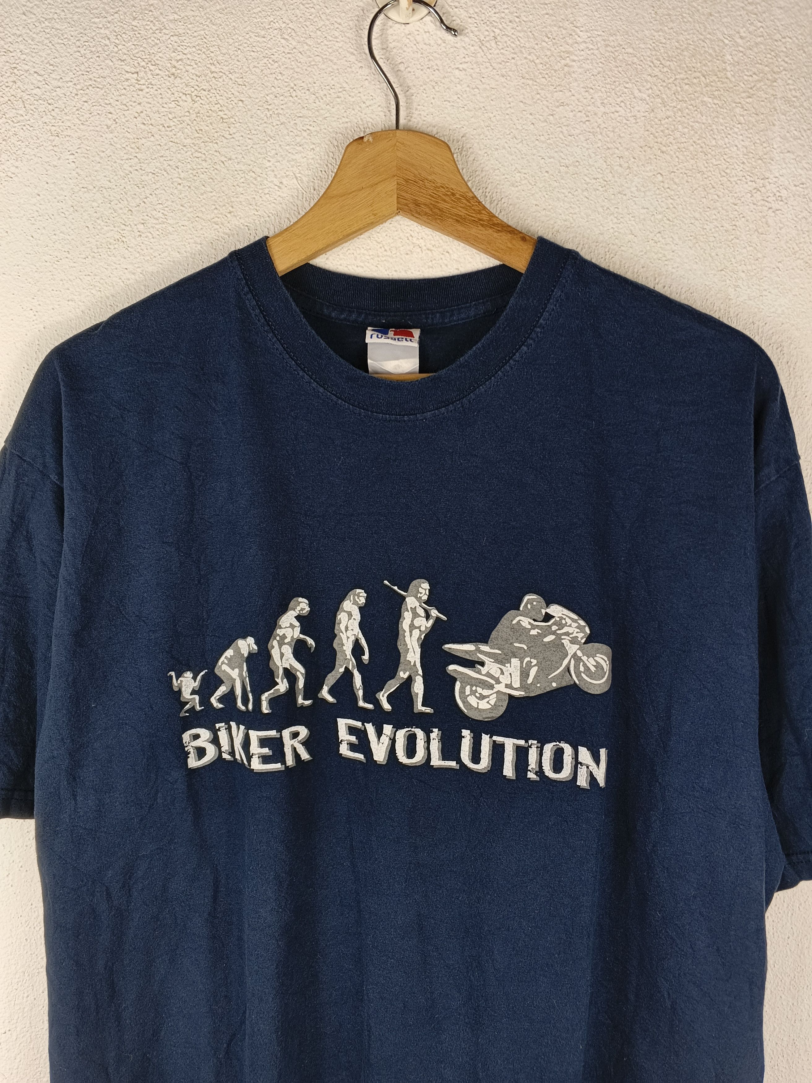 Russell Athletic Vintage parody Bikers Evolution Size US XL / EU 56 / 4 - 2 Thumbnail