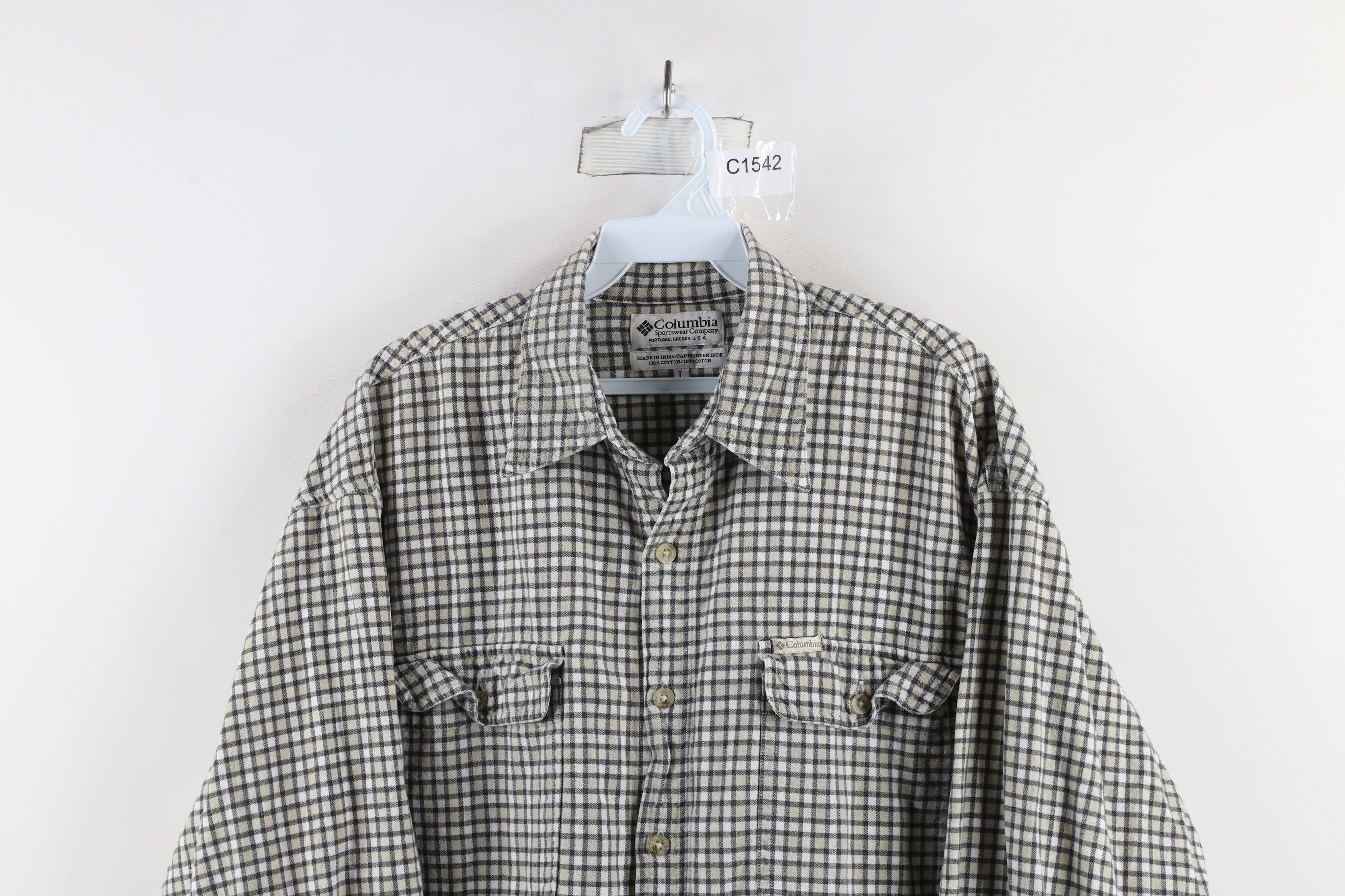 Columbia × Vintage Vintage 90s Columbia Flannel Collared Button Shirt Plaid Size US L / EU 52-54 / 3 - 2 Thumbnail
