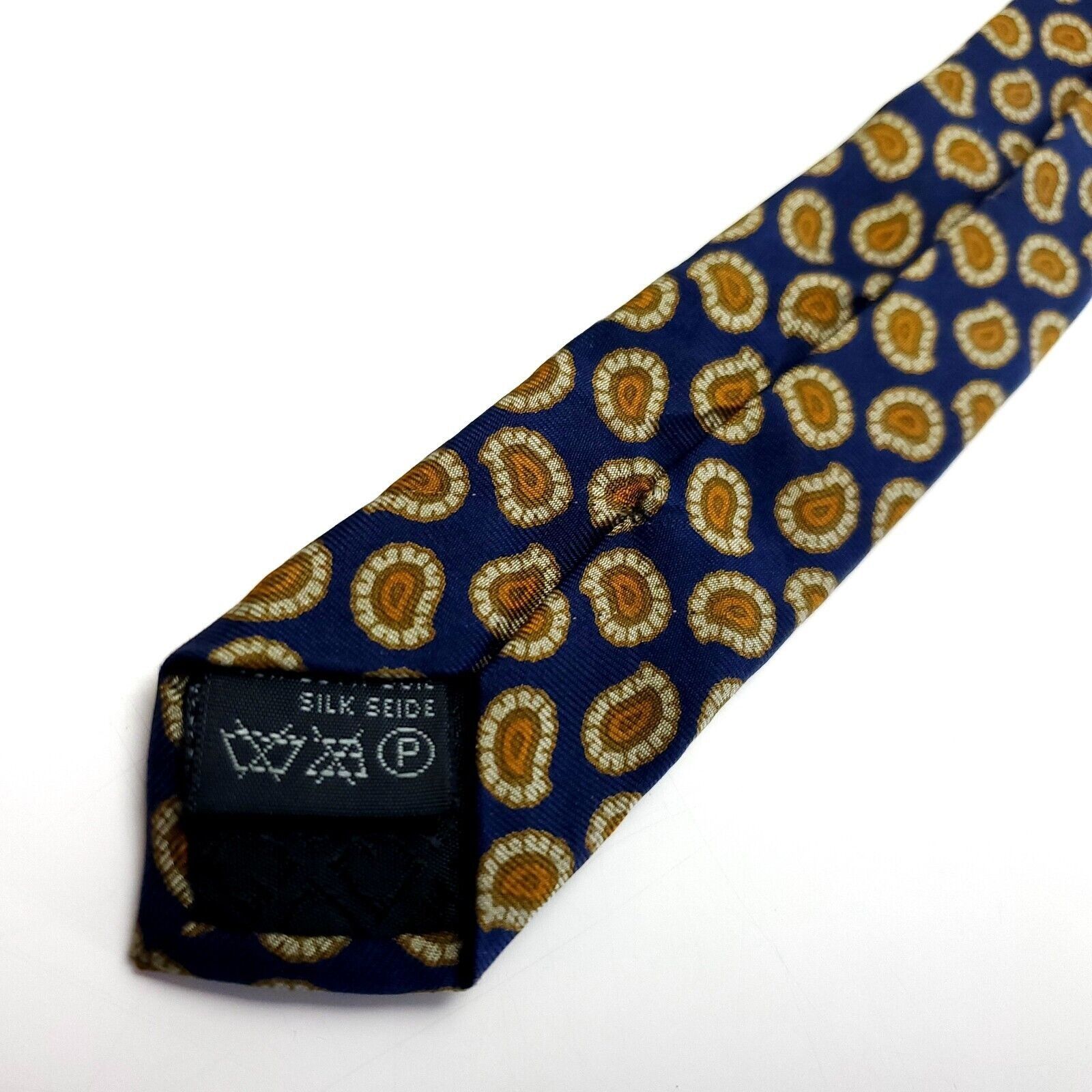 Barneys New York Barney's New York Blue Brown Silk Tie Woven Paisley Size ONE SIZE - 5 Thumbnail