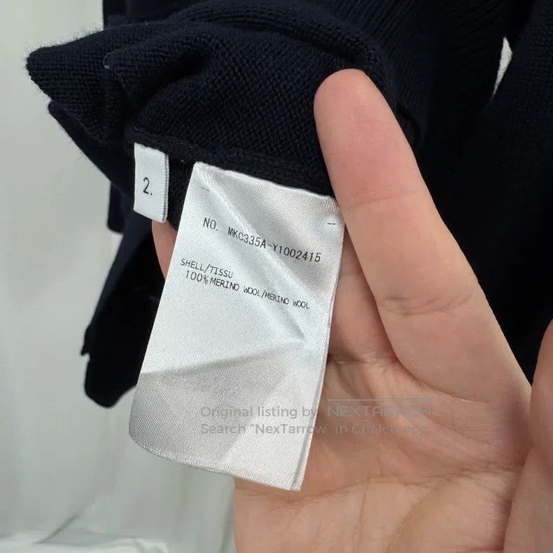 Thom Browne Thom Browne Black Collar Striped Wool Knit Cardigan Size US M / EU 48-50 / 2 - 6 Thumbnail